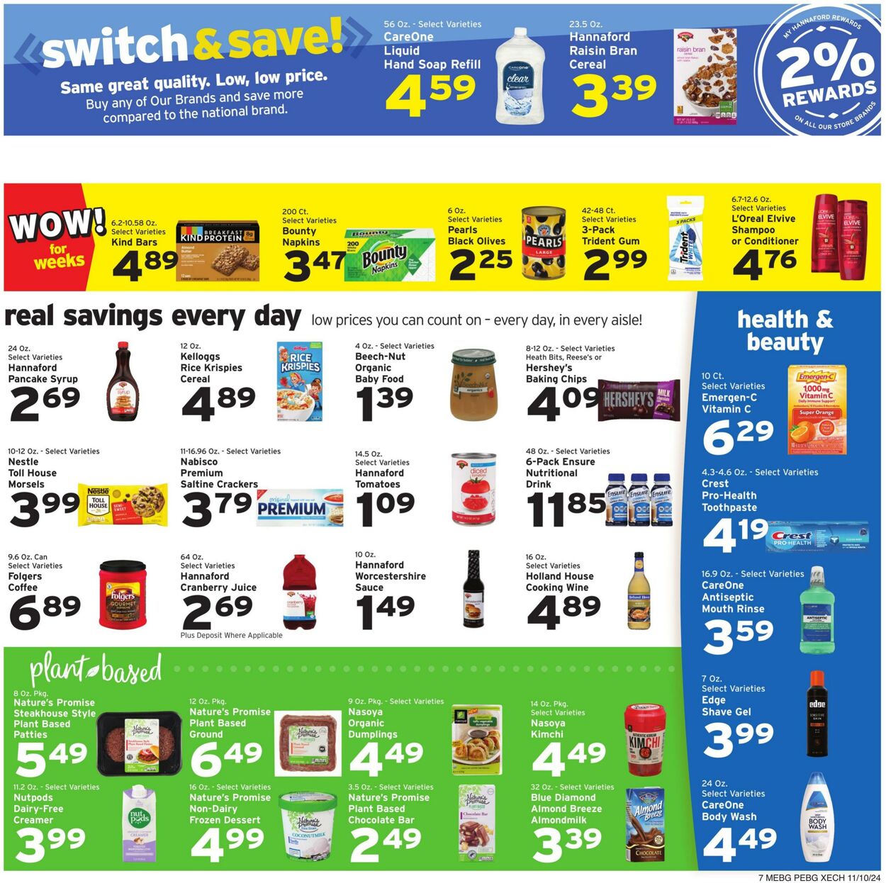 Weekly ad Hannaford 11/10/2024 - 11/16/2024