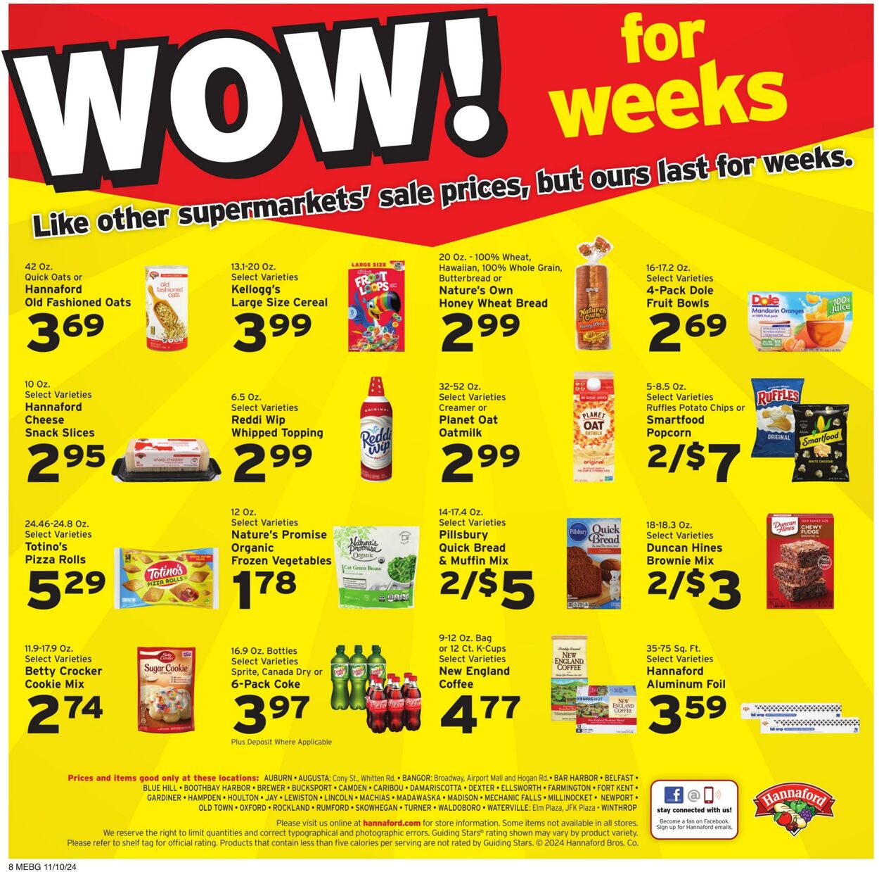 Weekly ad Hannaford 11/10/2024 - 11/16/2024