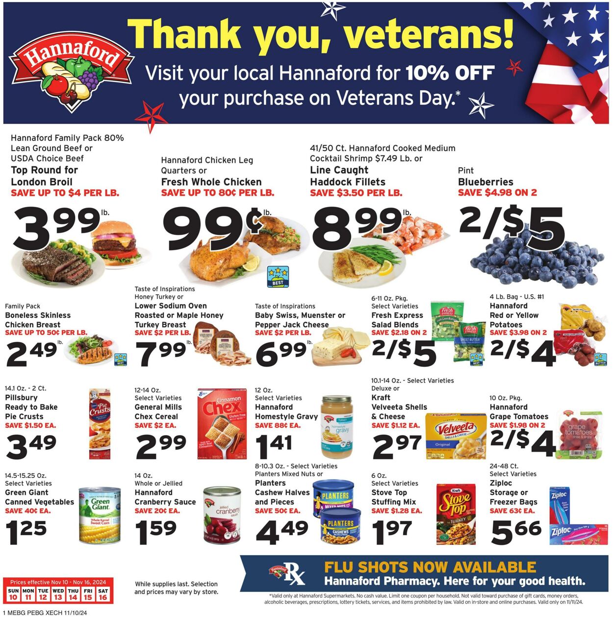 Weekly ad Hannaford 11/10/2024 - 11/16/2024