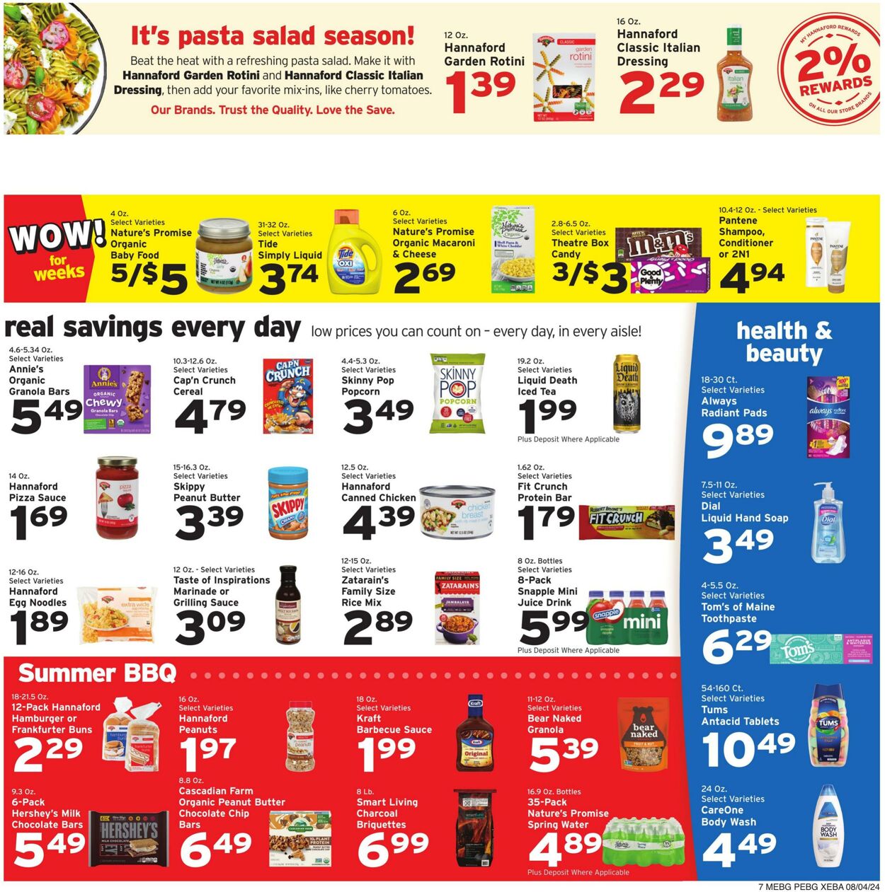 Weekly ad Hannaford 08/04/2024 - 08/10/2024