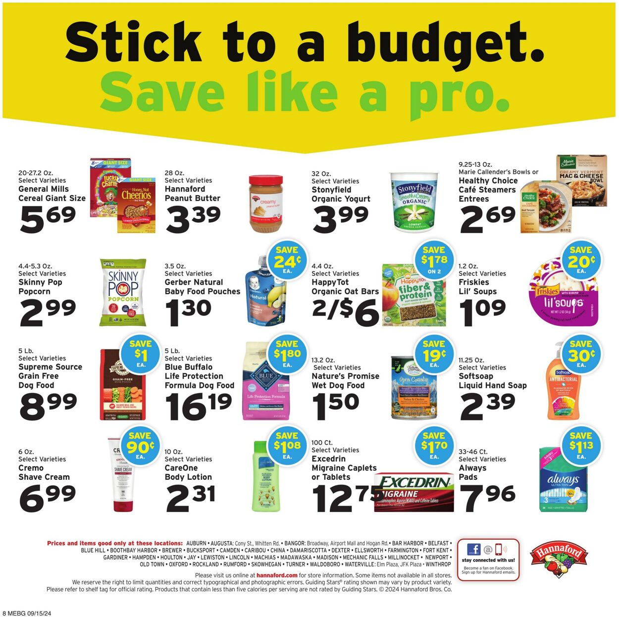 Weekly ad Hannaford 09/15/2024 - 09/21/2024