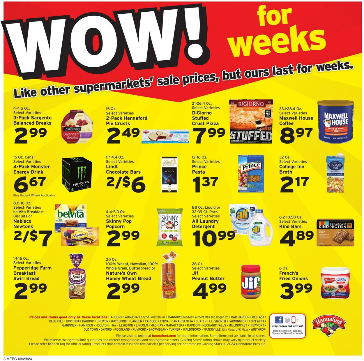 Weekly ad Hannaford 09/29/2024 - 10/05/2024