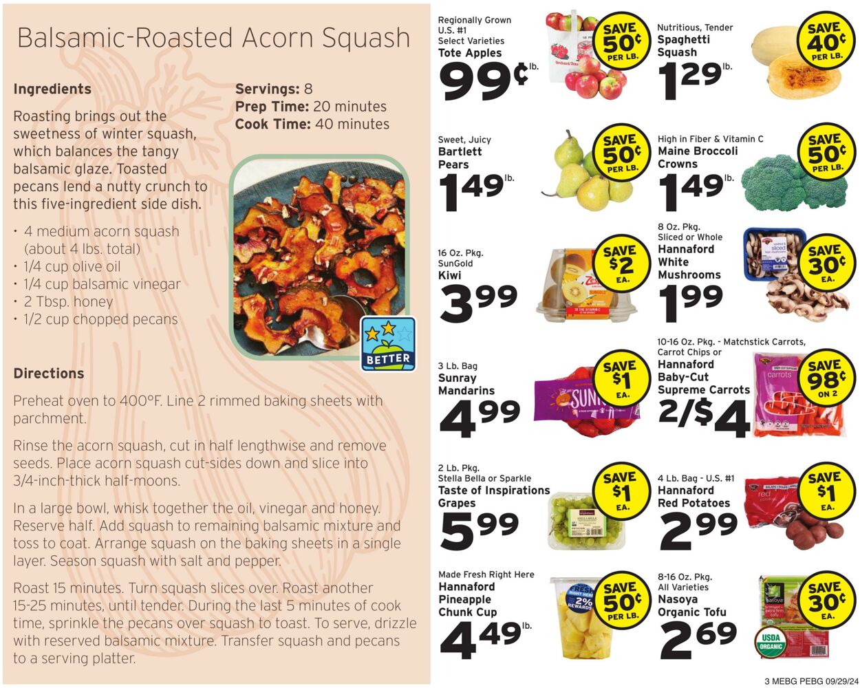 Weekly ad Hannaford 09/29/2024 - 10/05/2024