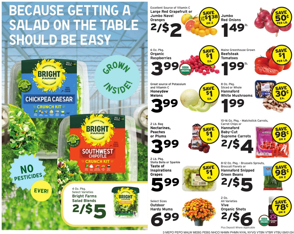 Weekly ad Hannaford 09/01/2024 - 09/07/2024