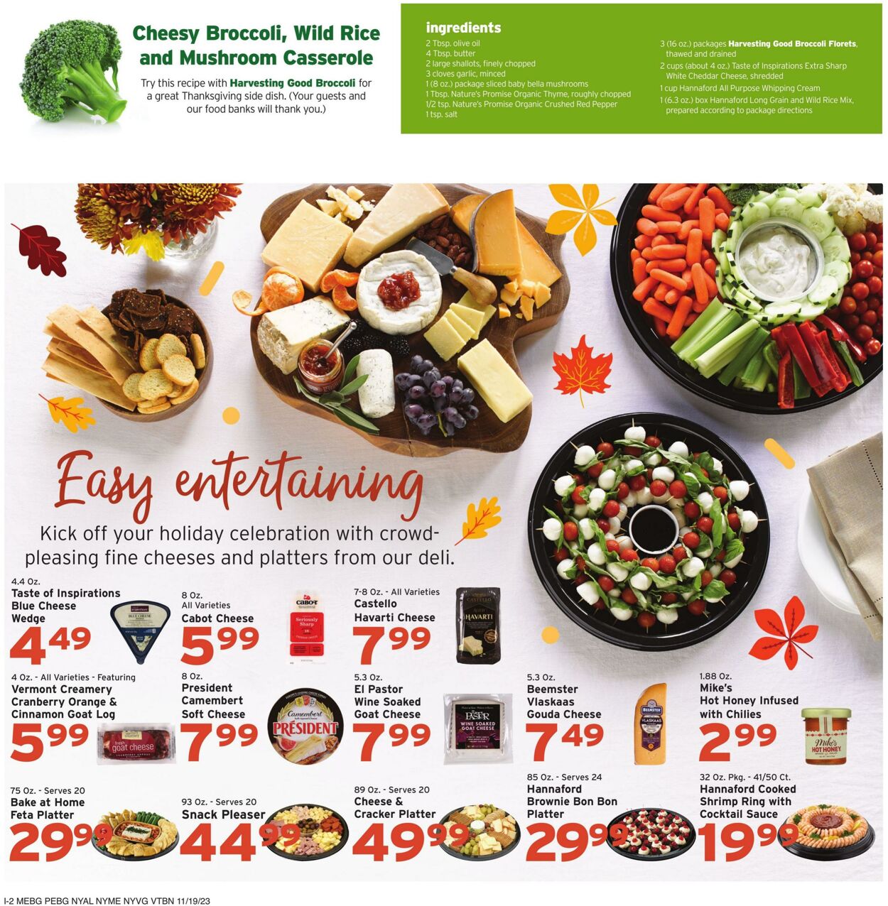 Weekly ad Hannaford 11/19/2023 - 11/25/2023