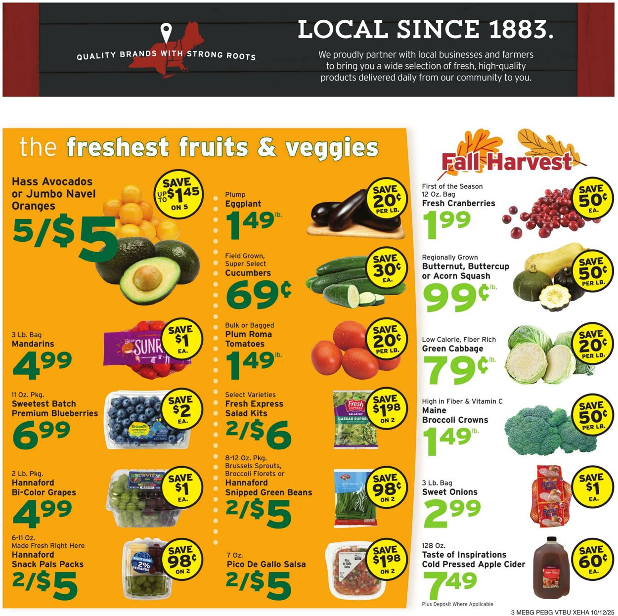 Weekly ad Hannaford 10/12/2025 - 10/18/2025