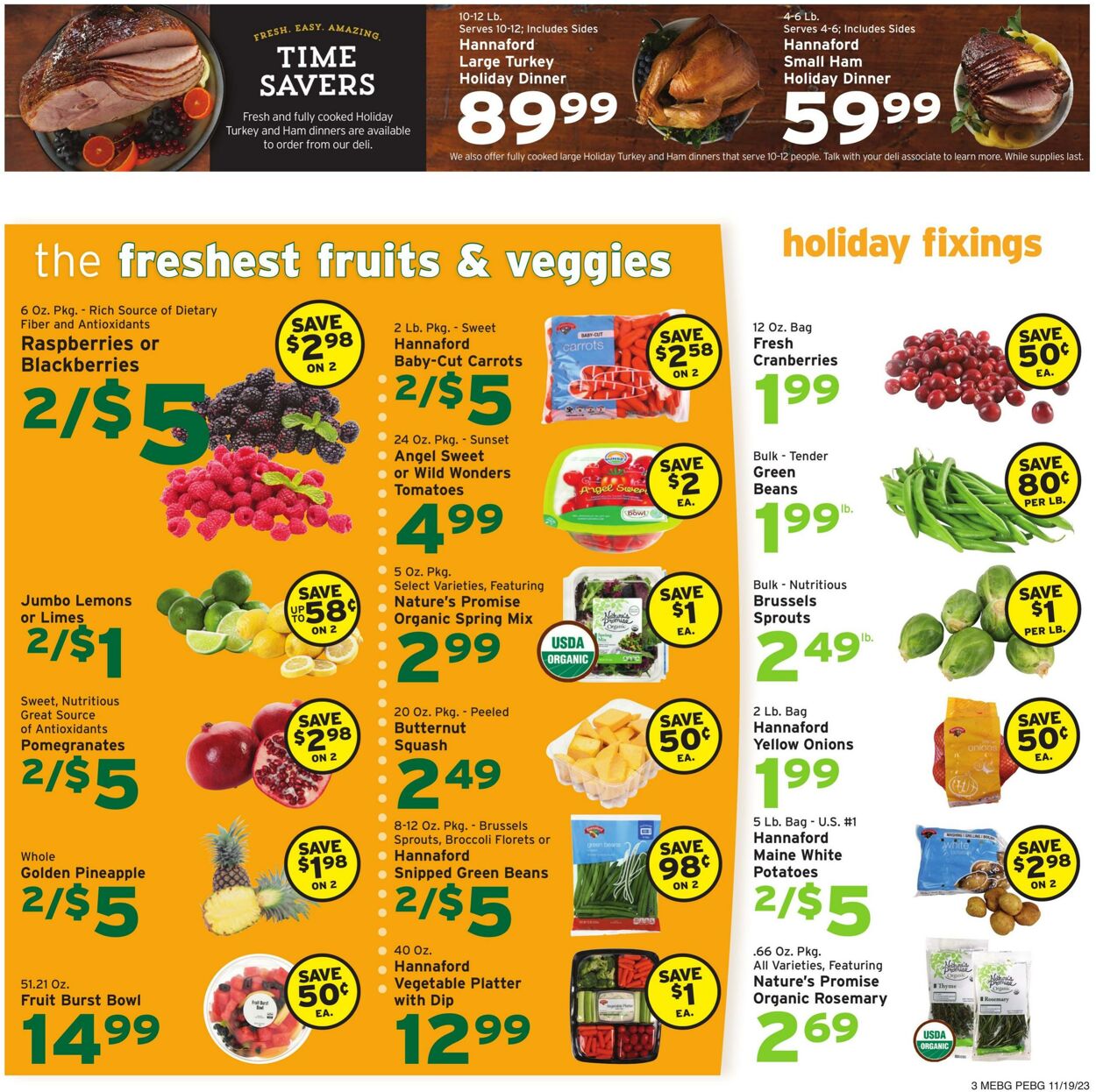 Weekly ad Hannaford 11/19/2023 - 11/25/2023