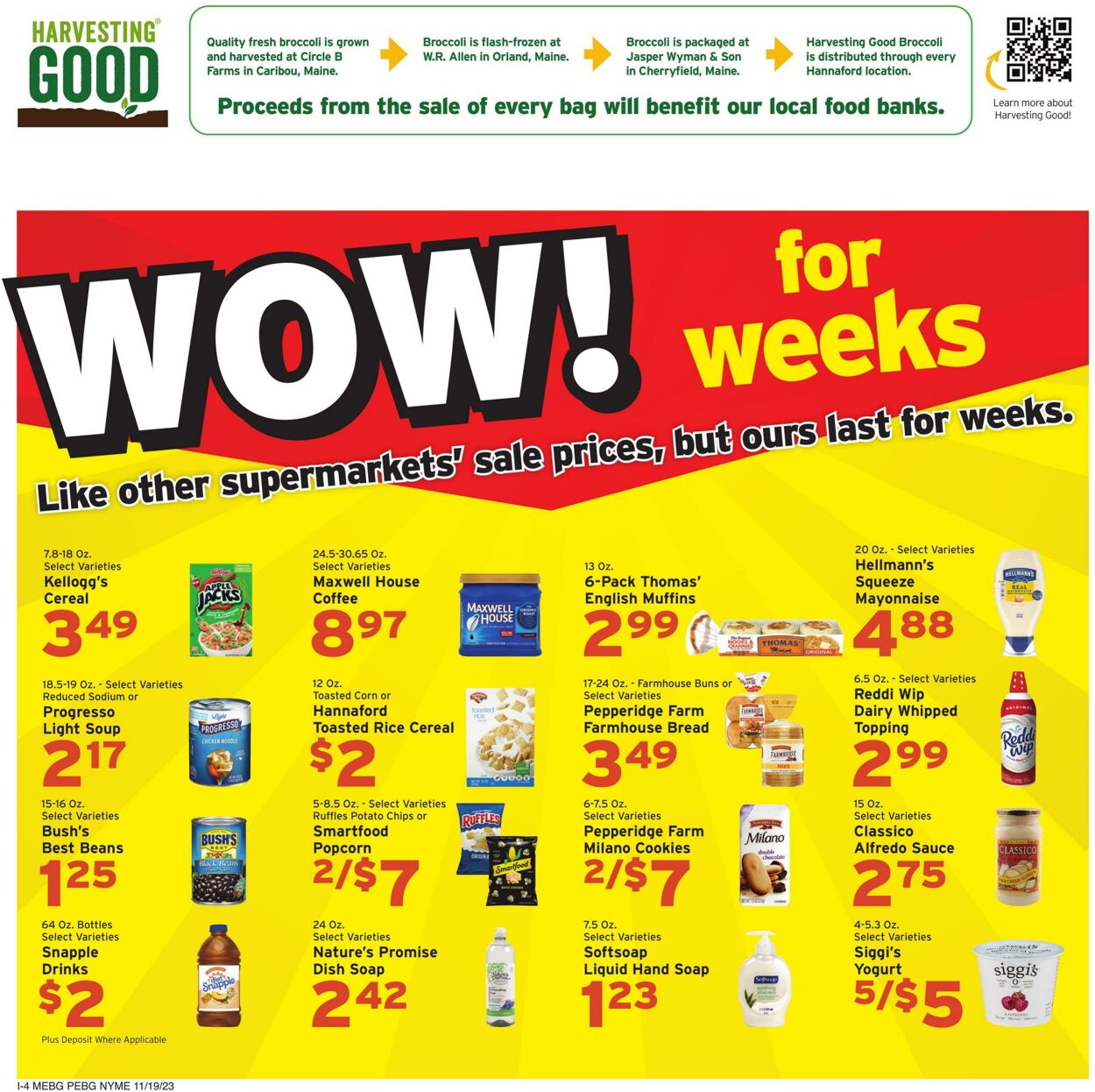 Weekly ad Hannaford 11/19/2023 - 11/25/2023