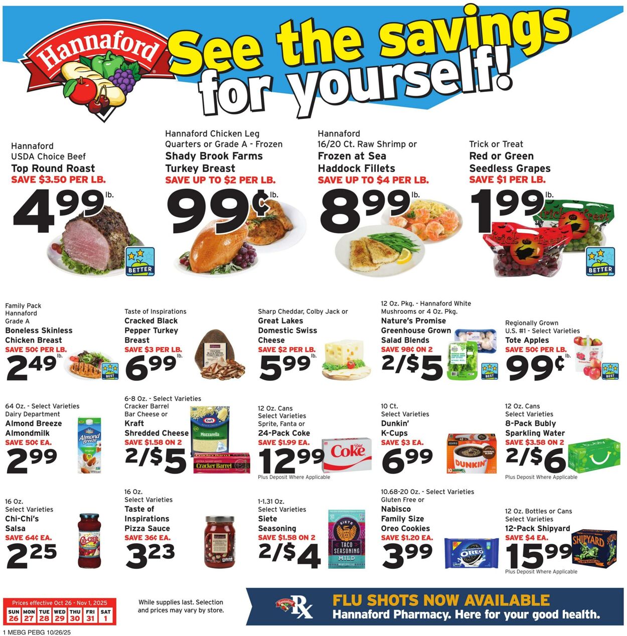 Weekly ad Hannaford 10/26/2025 - 11/01/2025