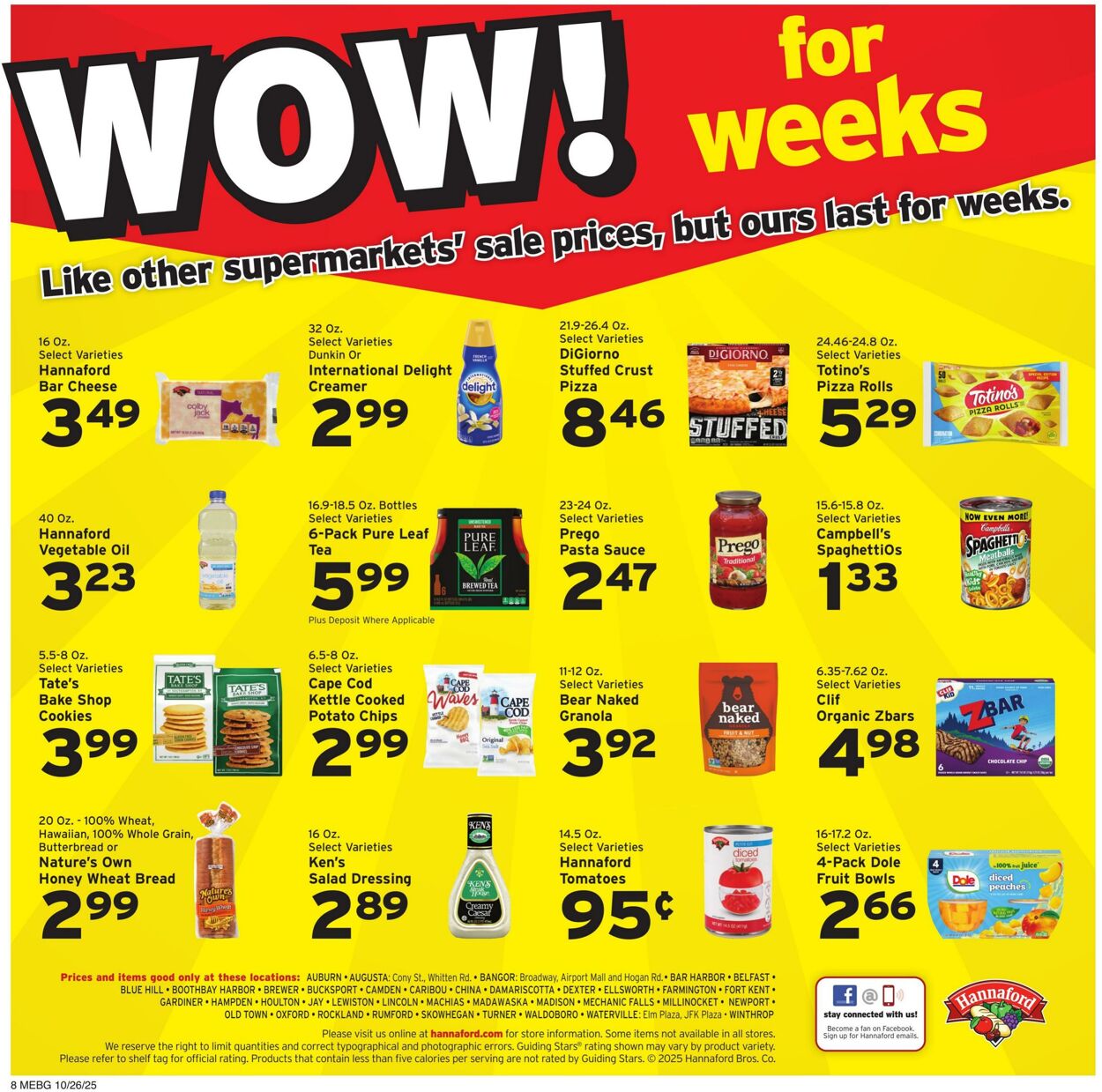 Weekly ad Hannaford 10/26/2025 - 11/01/2025