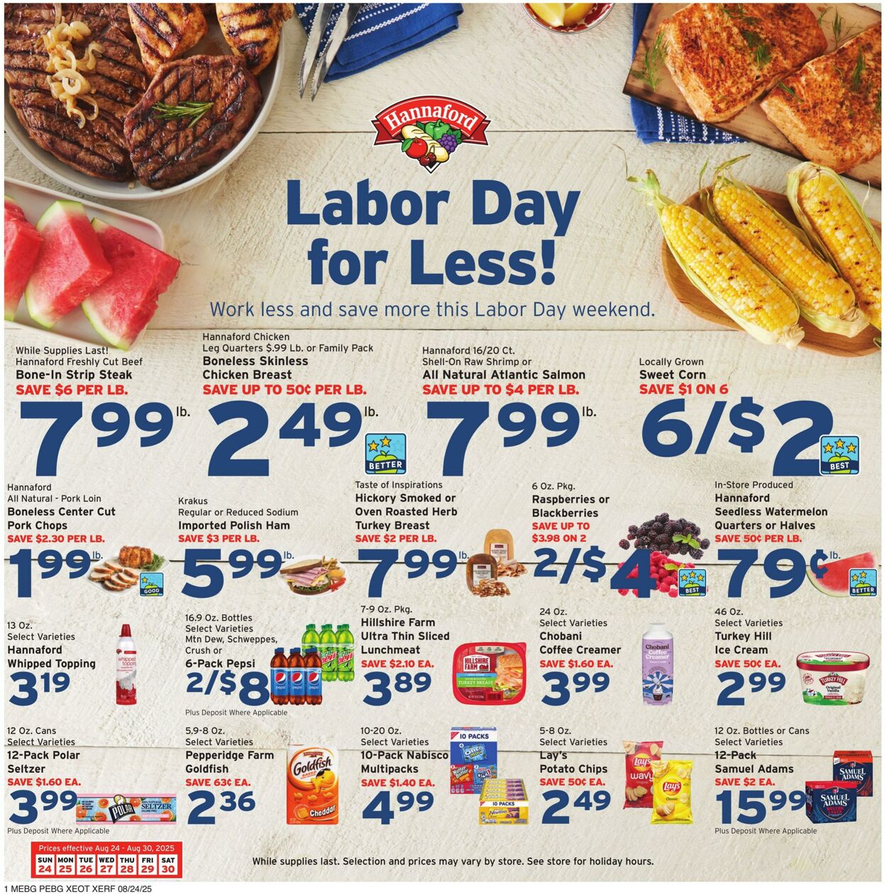Weekly ad Hannaford 08/24/2025 - 08/30/2025