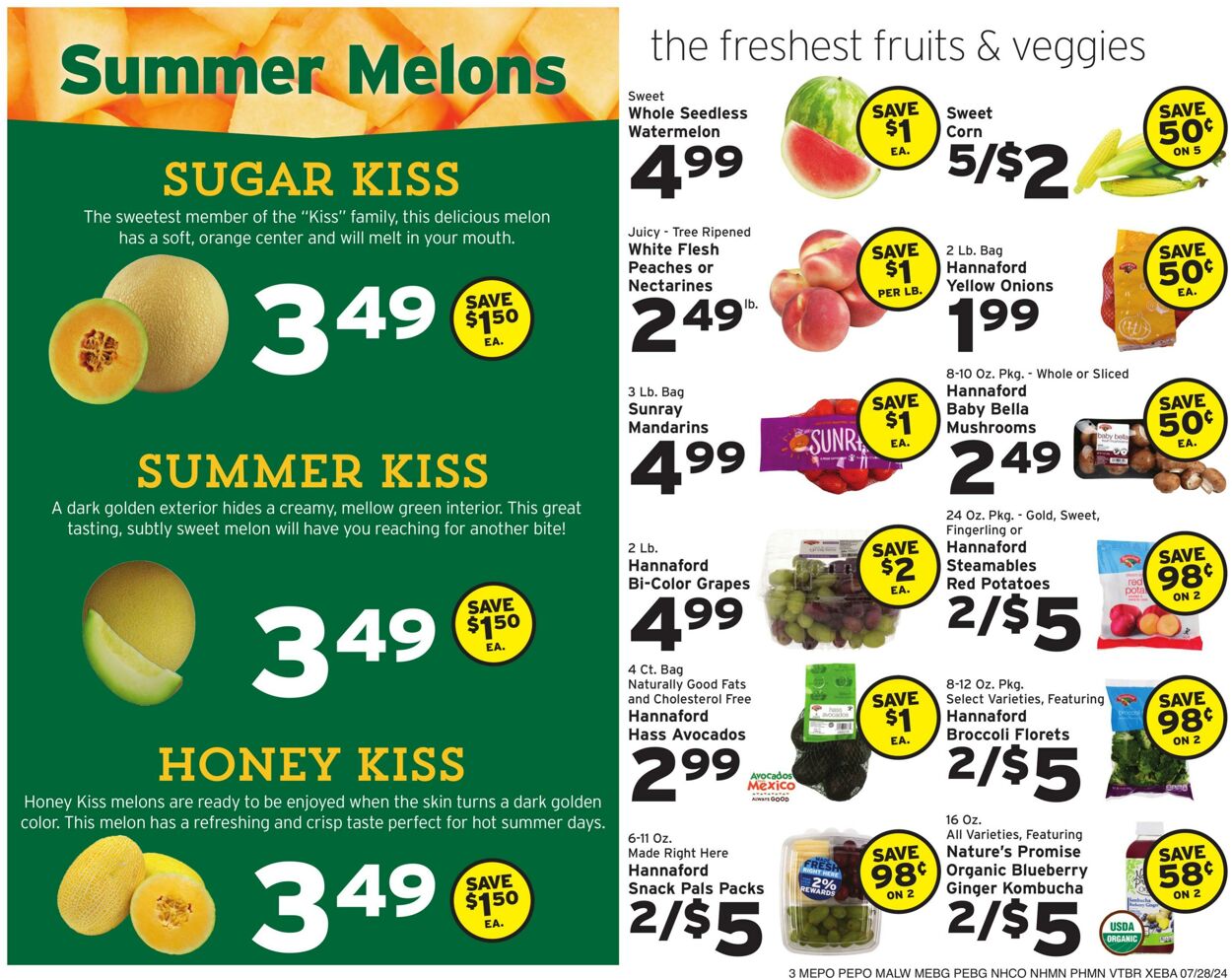 Weekly ad Hannaford 07/28/2024 - 08/03/2024