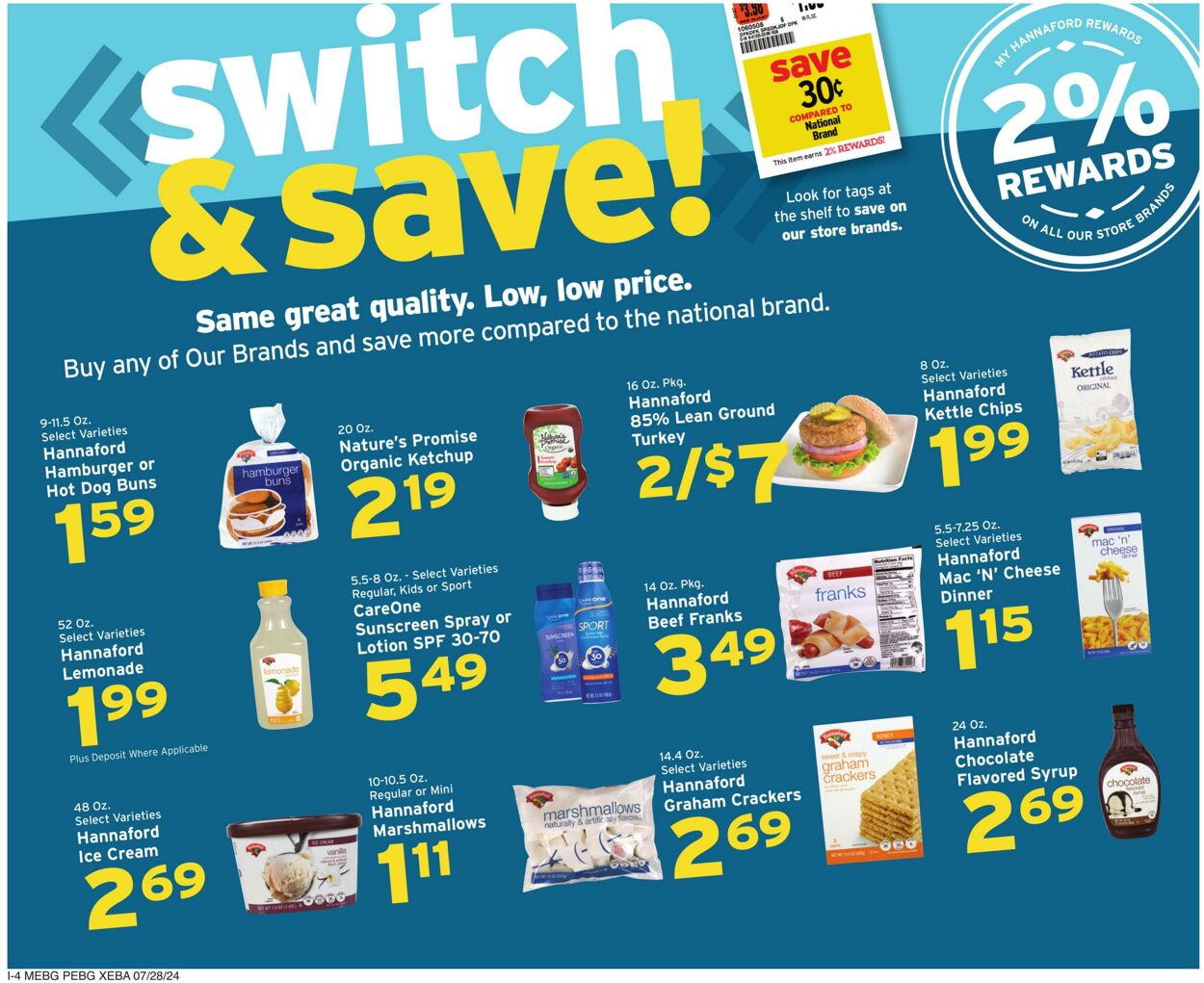 Weekly ad Hannaford 07/28/2024 - 08/03/2024