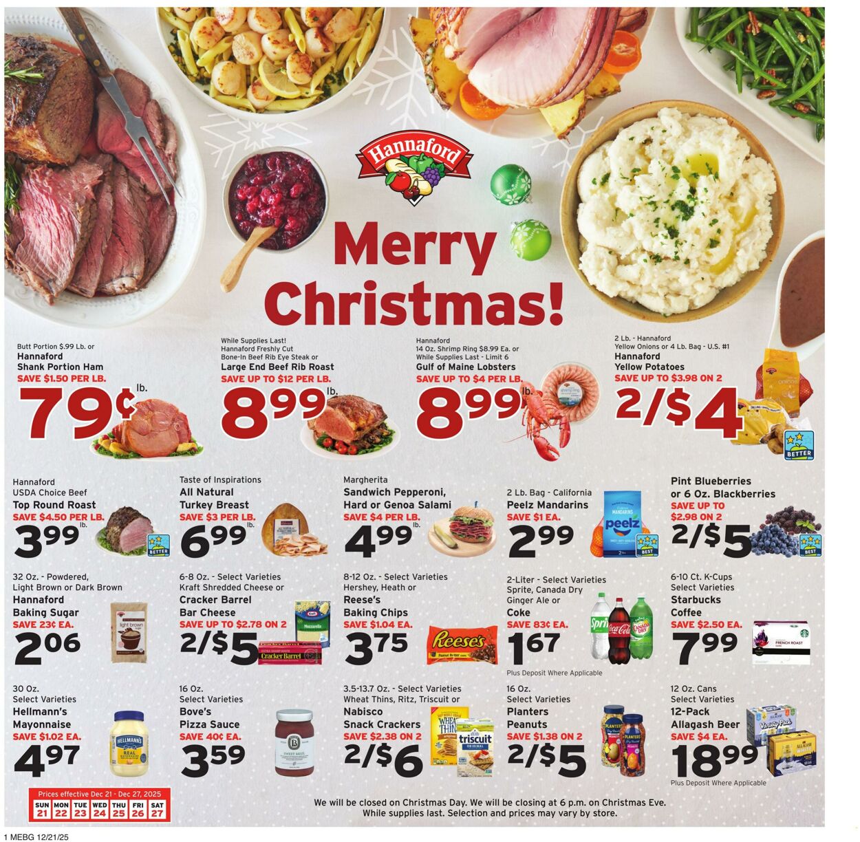 Weekly ad Hannaford 12/21/2025 - 12/27/2025