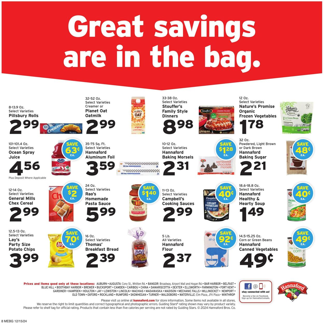 Weekly ad Hannaford 12/15/2024 - 12/21/2024