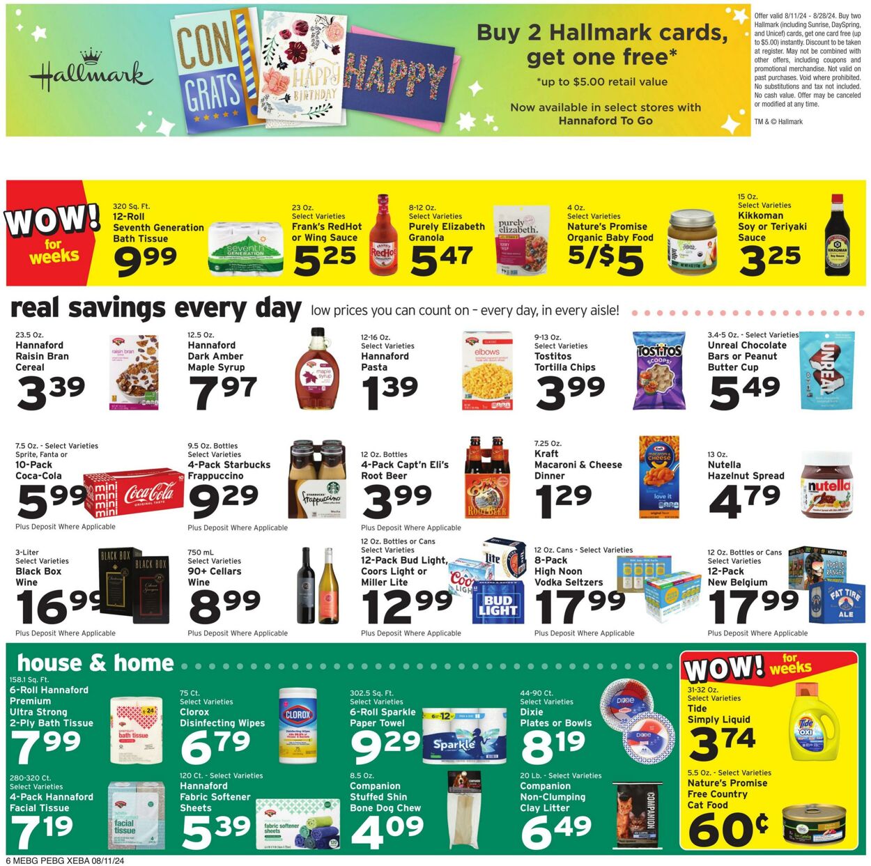 Weekly ad Hannaford 08/11/2024 - 08/17/2024