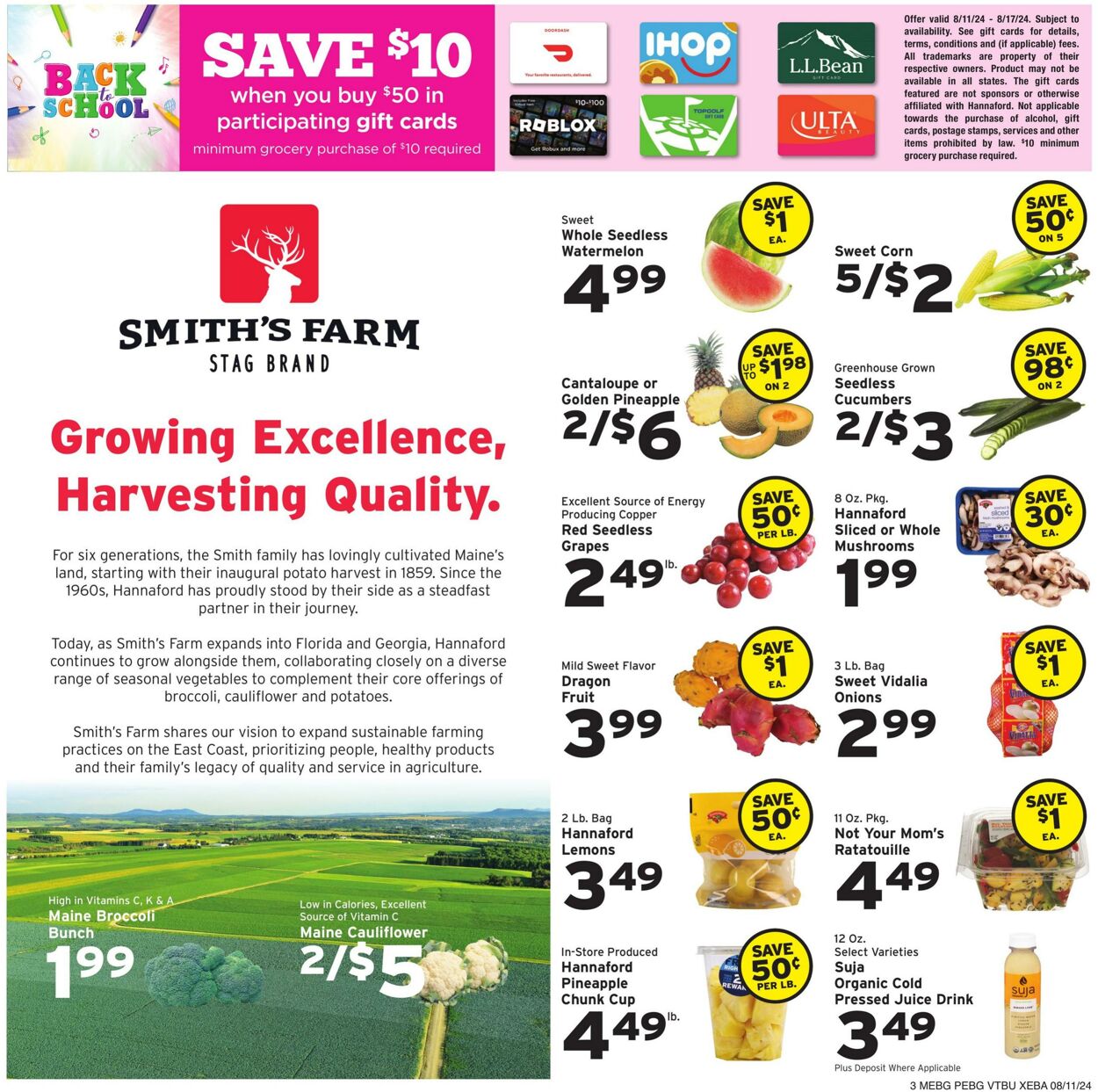 Weekly ad Hannaford 08/11/2024 - 08/17/2024