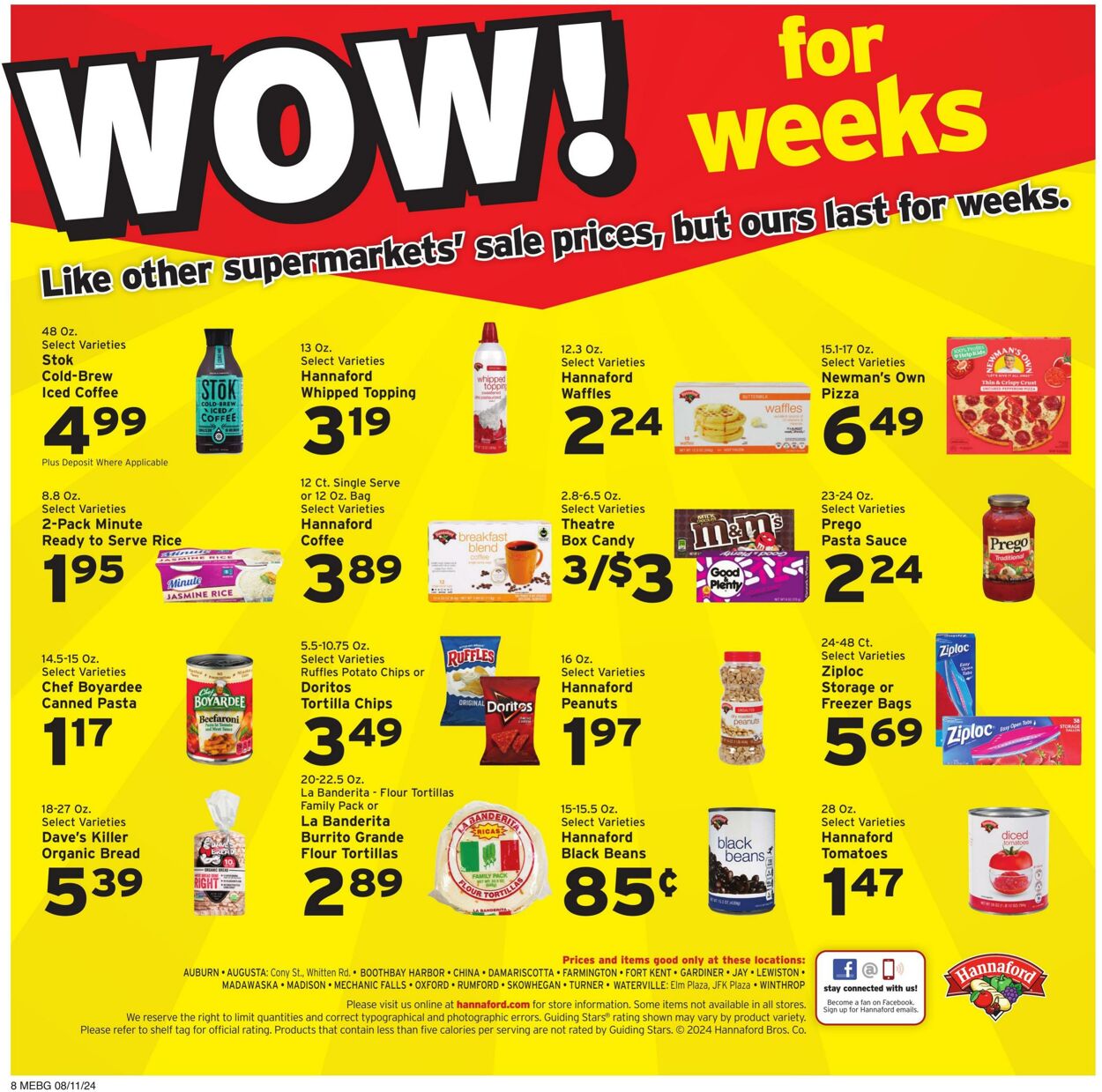 Weekly ad Hannaford 08/11/2024 - 08/17/2024