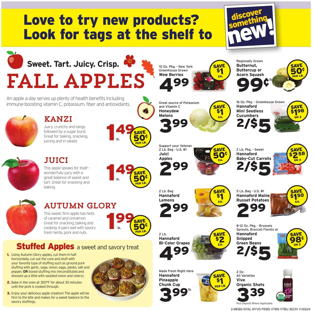 Weekly ad Hannaford 11/03/2024 - 11/09/2024