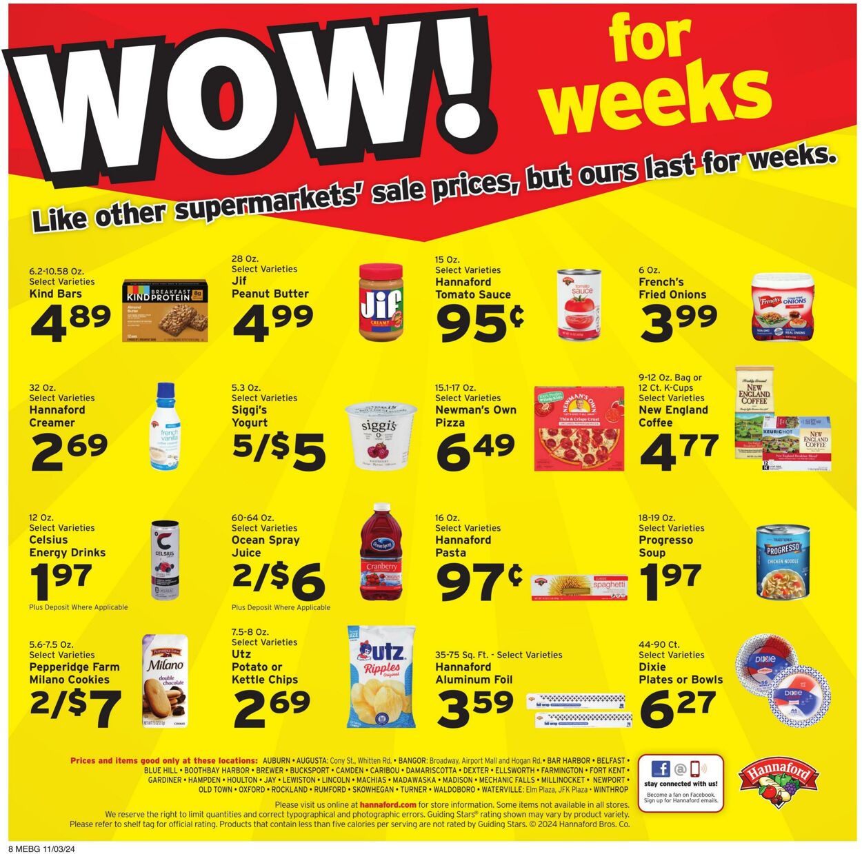 Weekly ad Hannaford 11/03/2024 - 11/09/2024