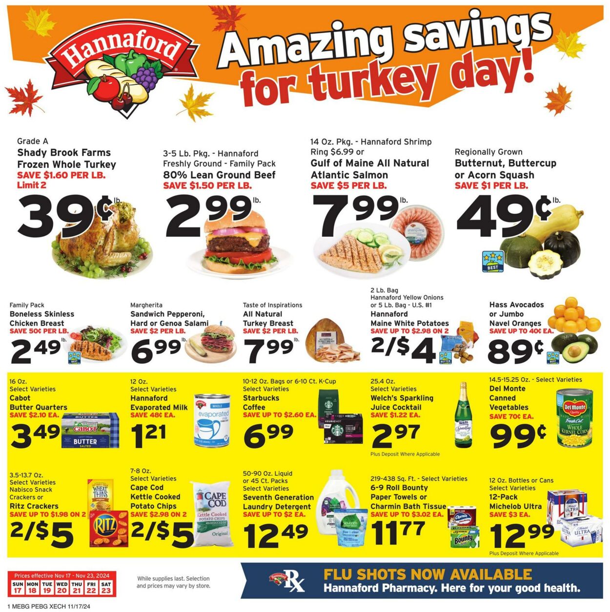 Weekly ad Hannaford 11/17/2024 - 11/23/2024