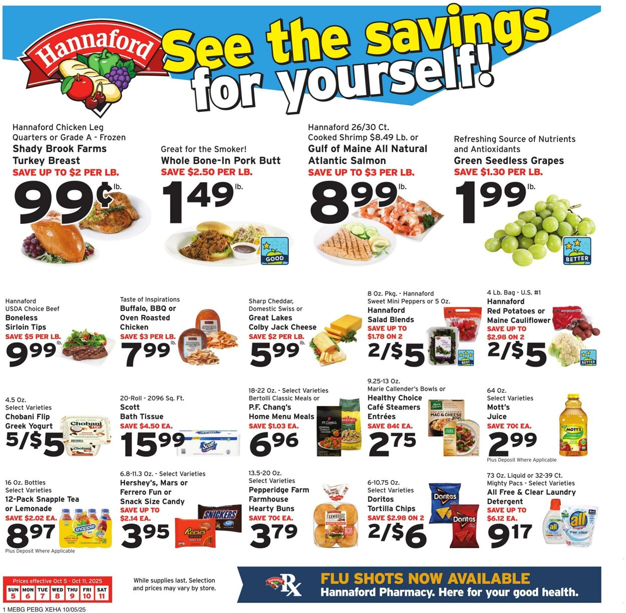 Weekly ad Hannaford 10/05/2025 - 10/11/2025