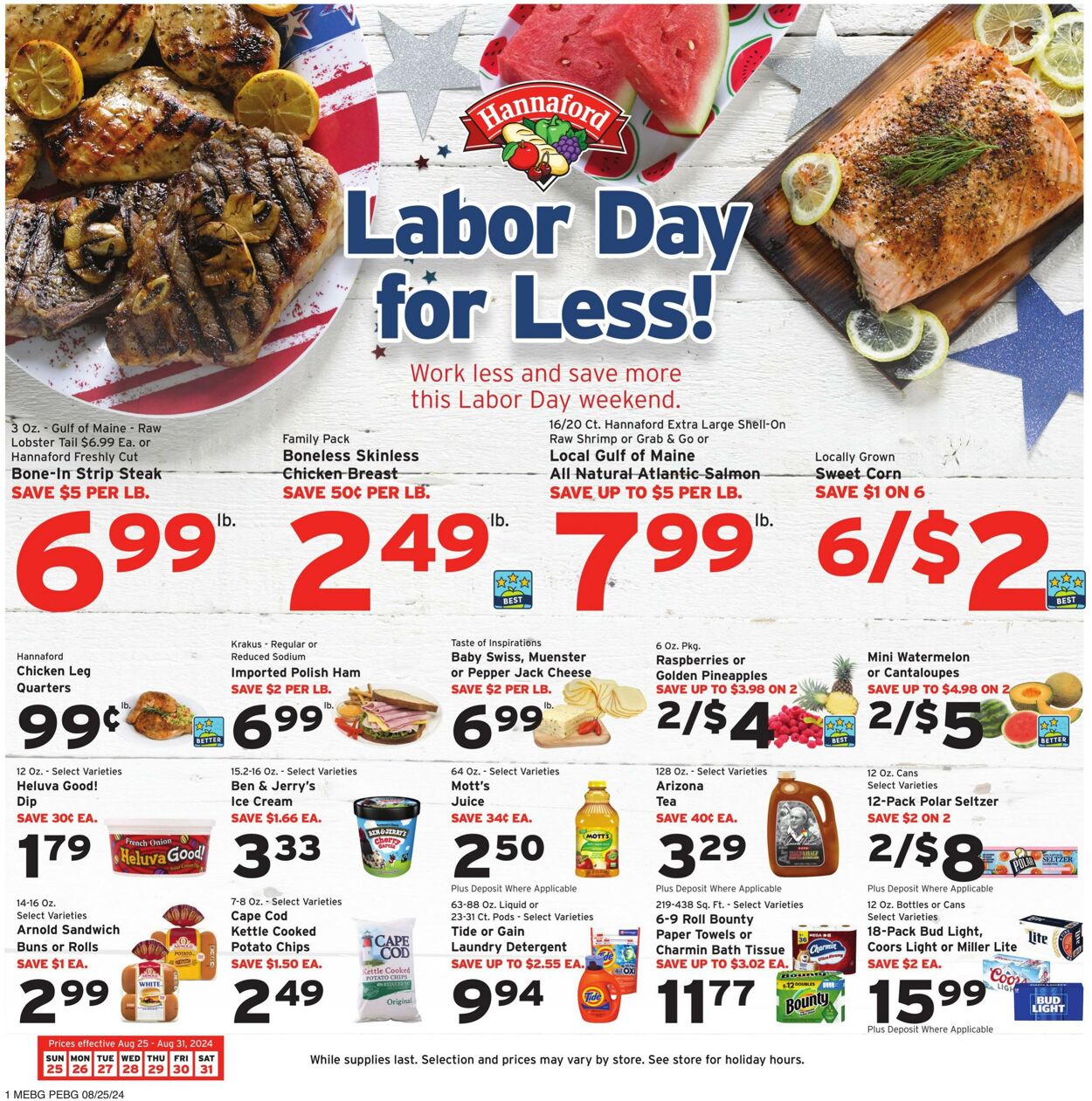 Weekly ad Hannaford 08/25/2024 - 08/31/2024