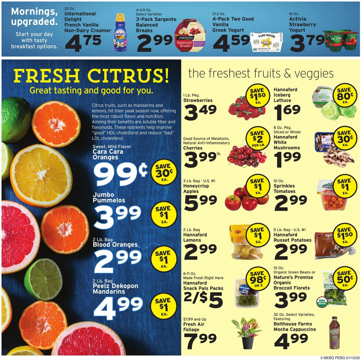 Weekly ad Hannaford 01/12/2025 - 01/18/2025