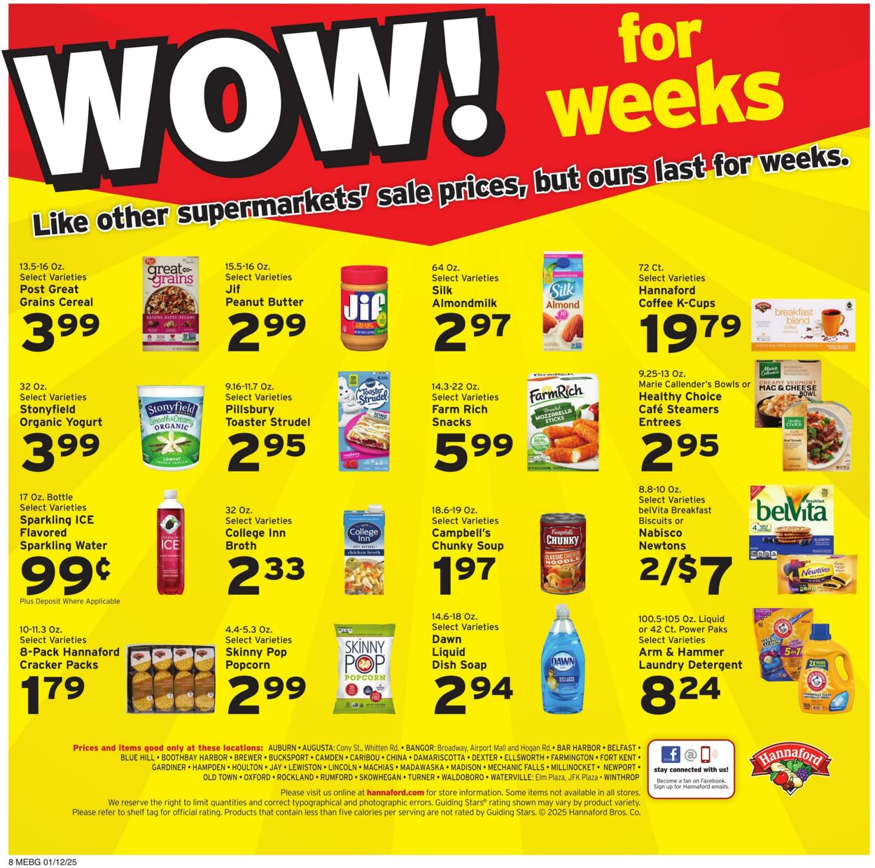 Weekly ad Hannaford 01/12/2025 - 01/18/2025