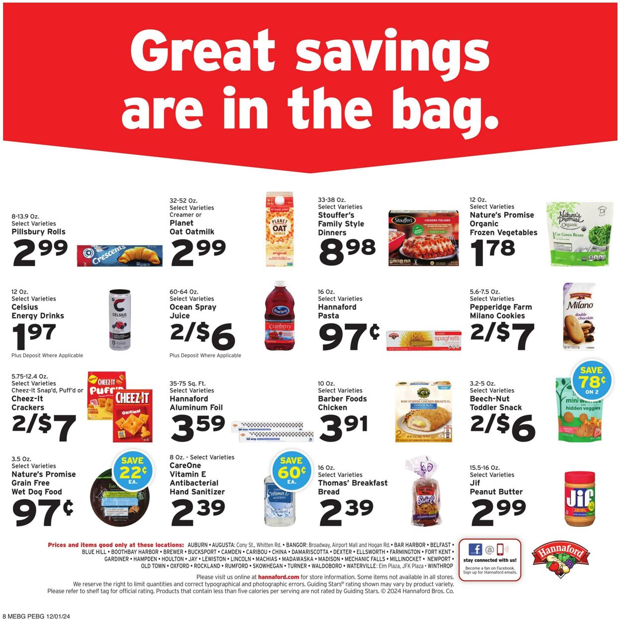 Weekly ad Hannaford 12/01/2024 - 12/07/2024