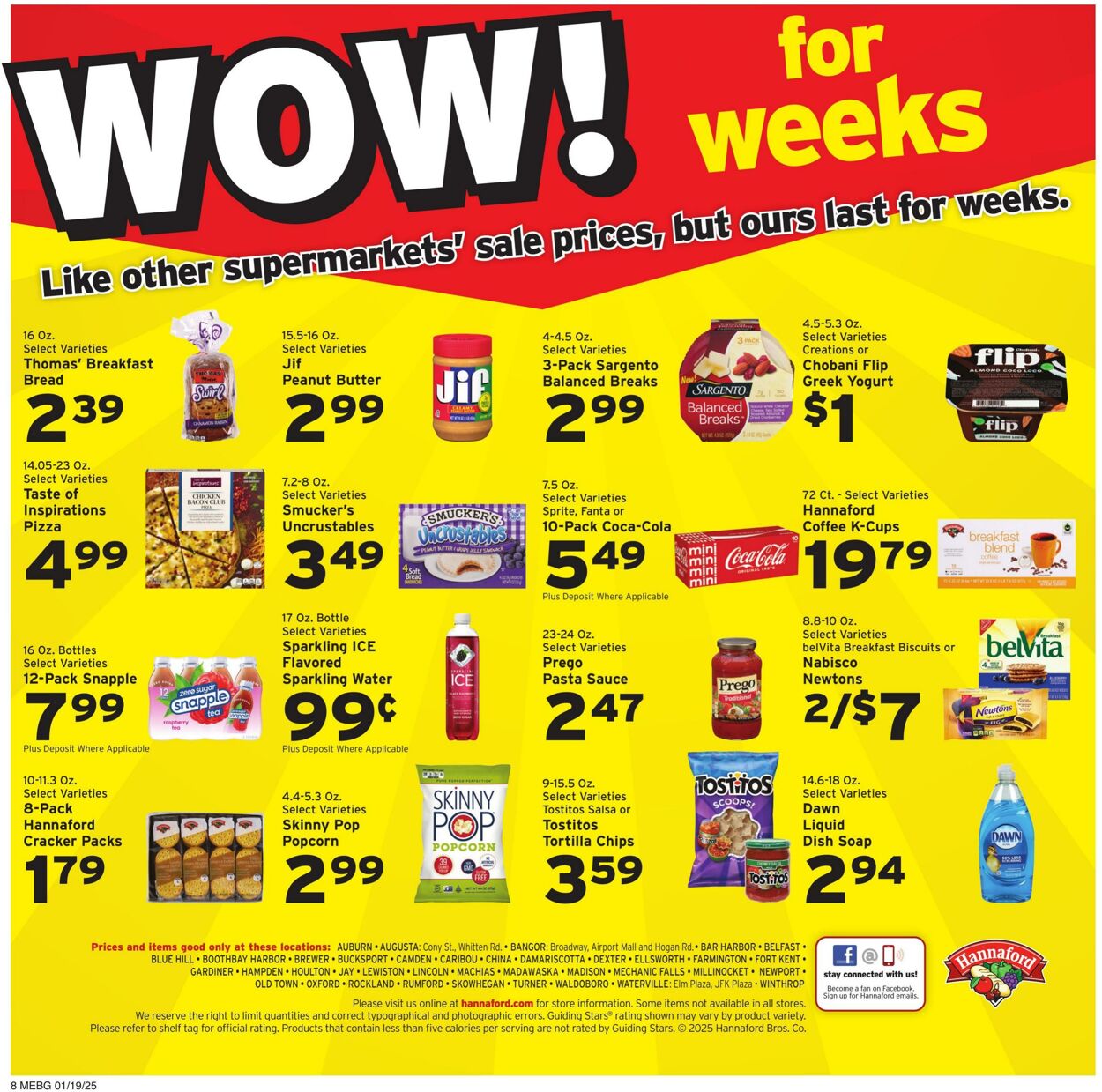 Weekly ad Hannaford 01/19/2025 - 01/25/2025