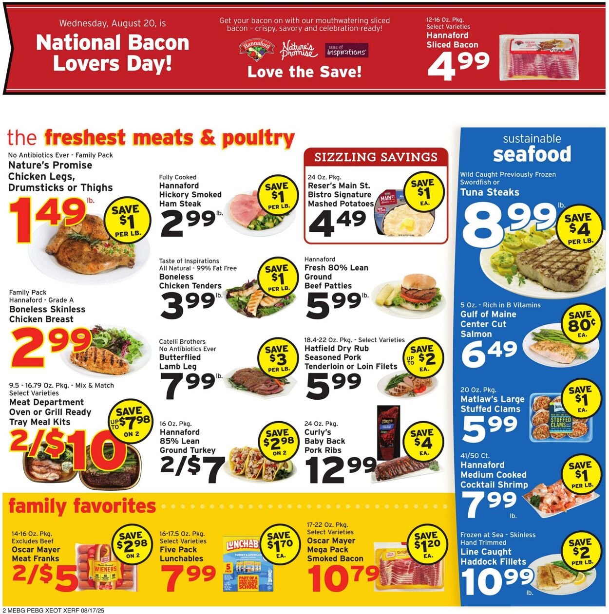 Weekly ad Hannaford 08/17/2025 - 08/23/2025