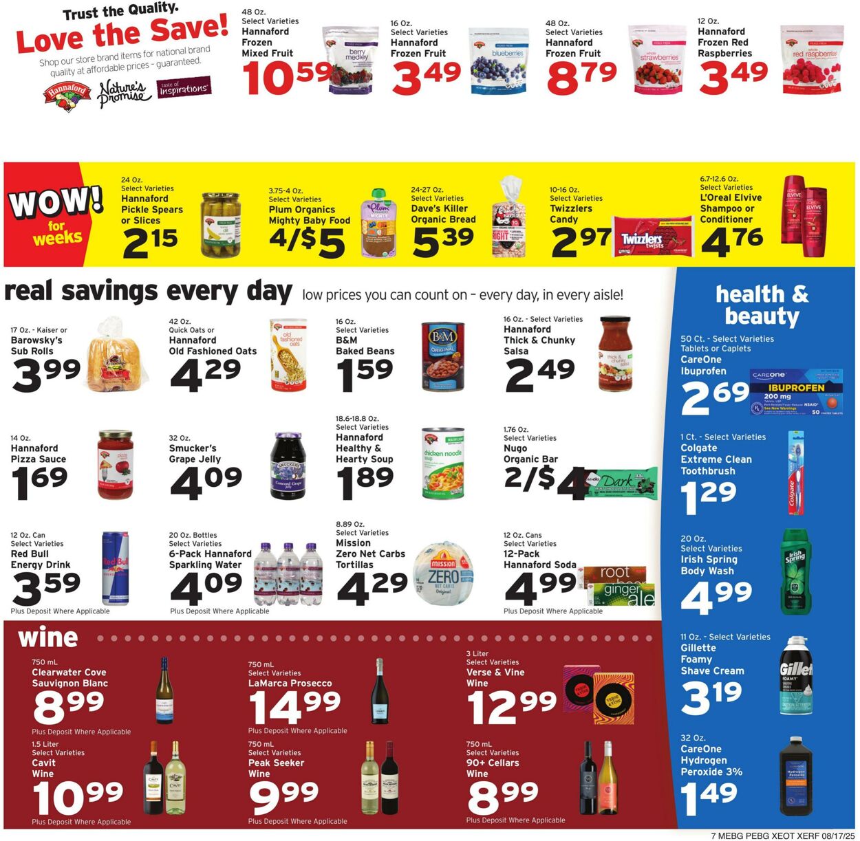 Weekly ad Hannaford 08/17/2025 - 08/23/2025