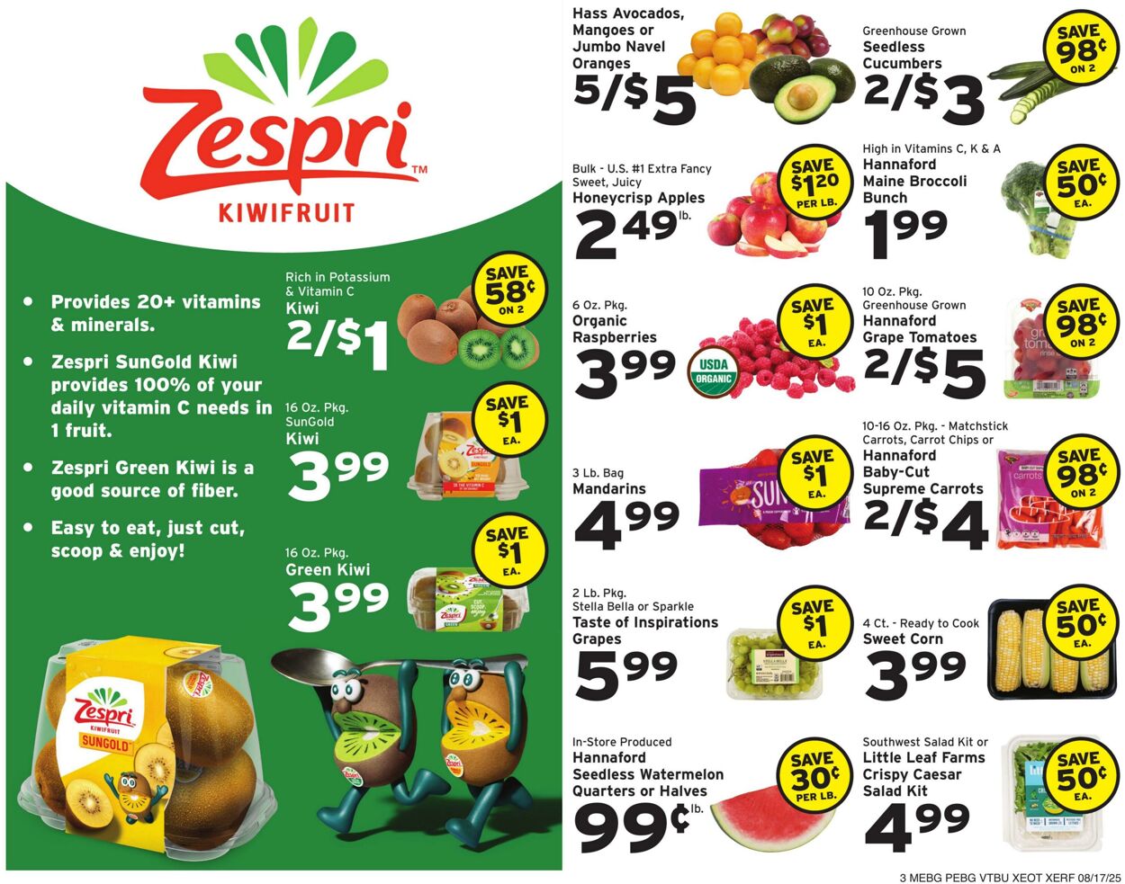 Weekly ad Hannaford 08/17/2025 - 08/23/2025