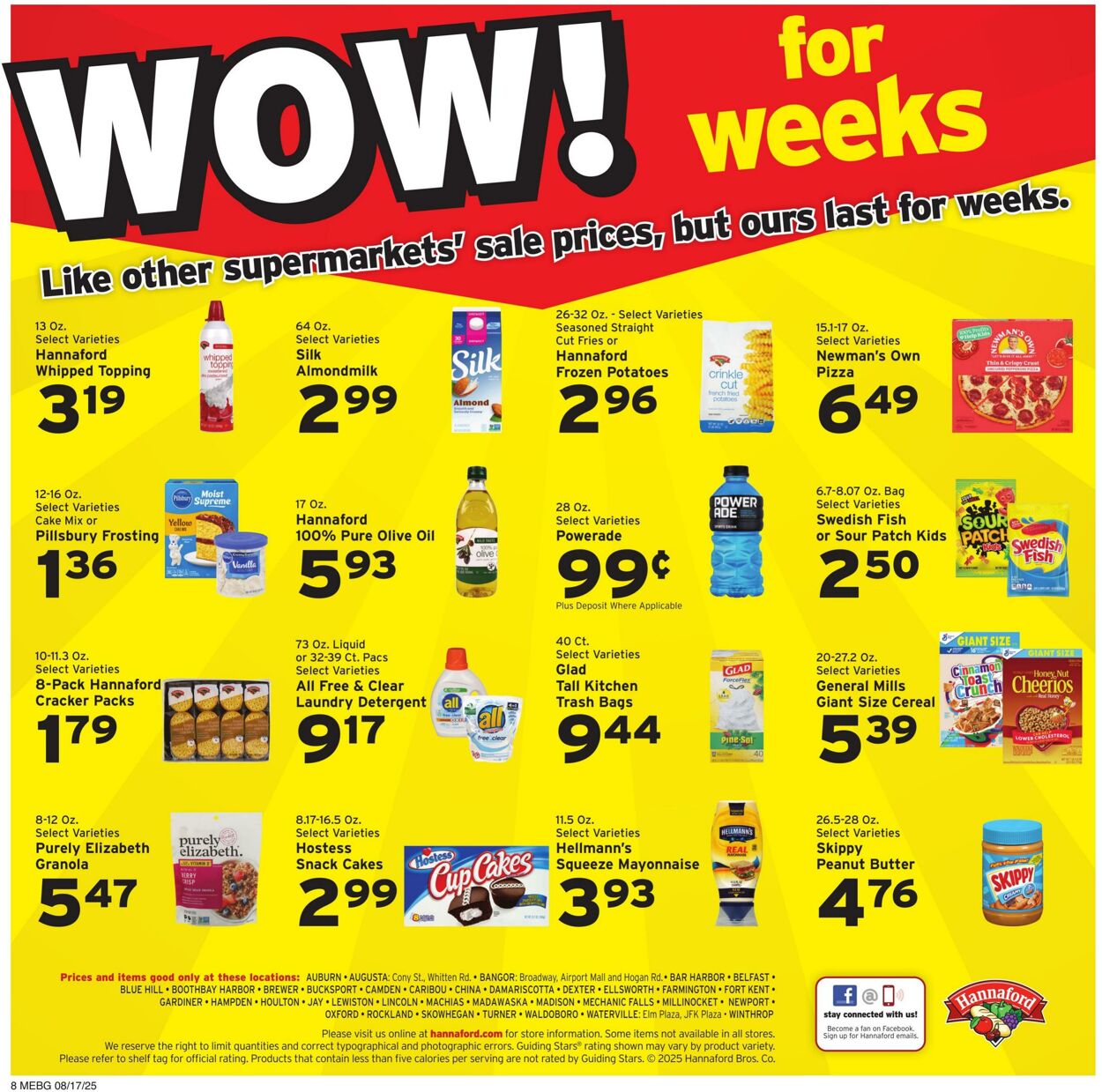 Weekly ad Hannaford 08/17/2025 - 08/23/2025