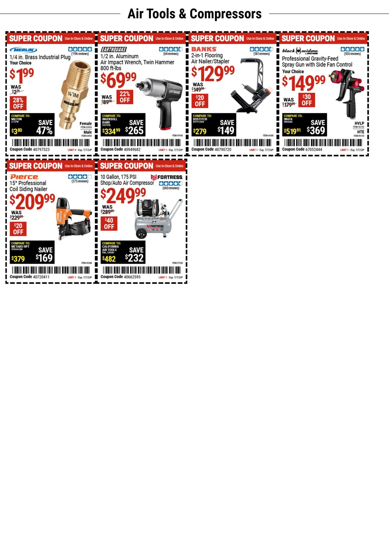 Weekly ad Harbor Freight 07/03/2024 - 07/24/2024