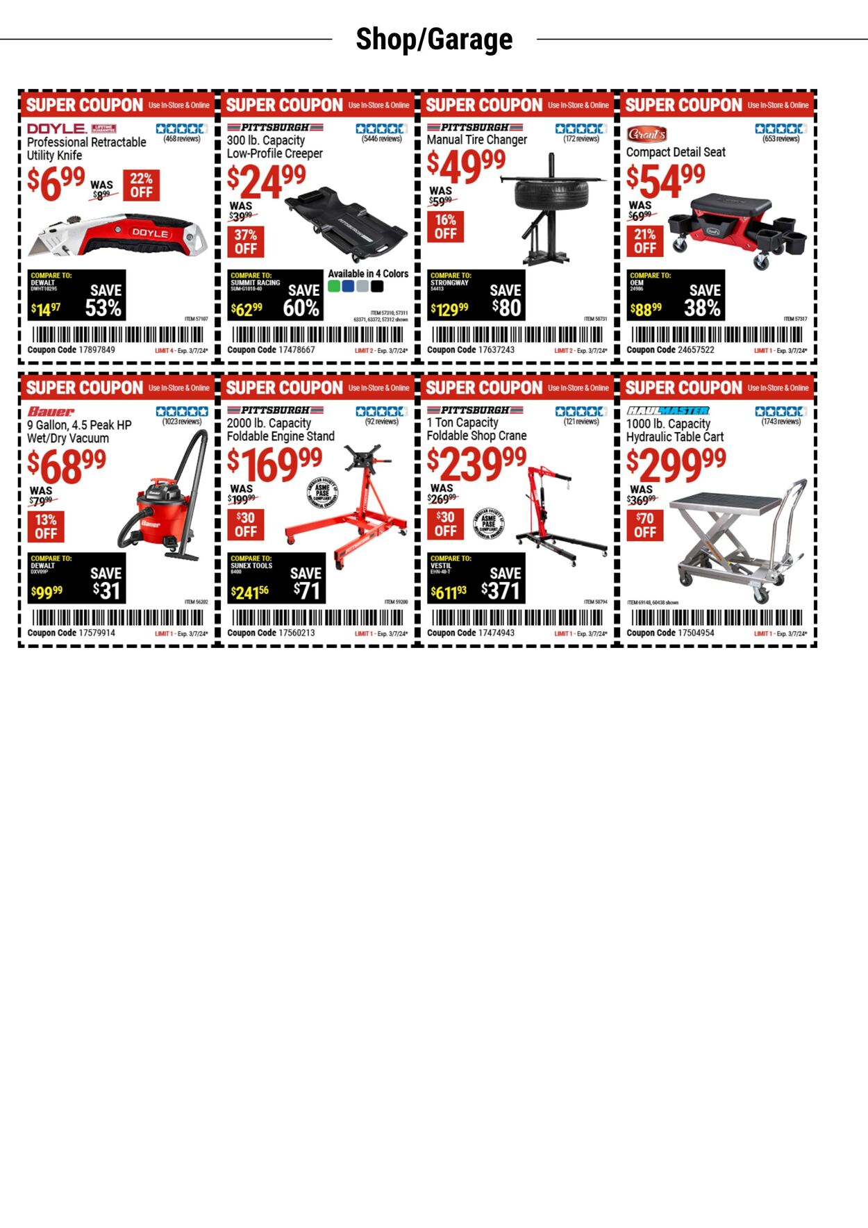 Weekly ad Harbor Freight 02/19/2024 - 03/07/2024