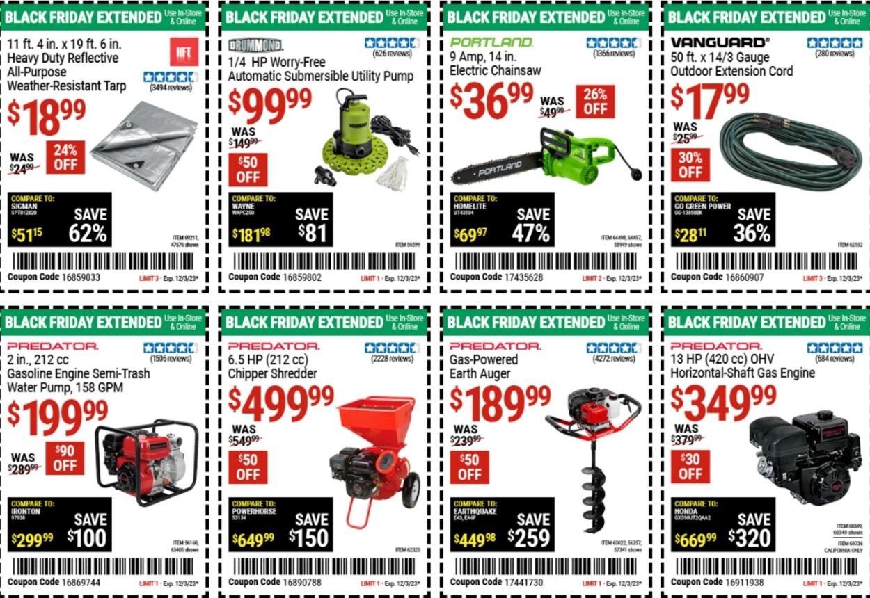 Weekly ad Harbor Freight 11/24/2023 - 12/04/2023