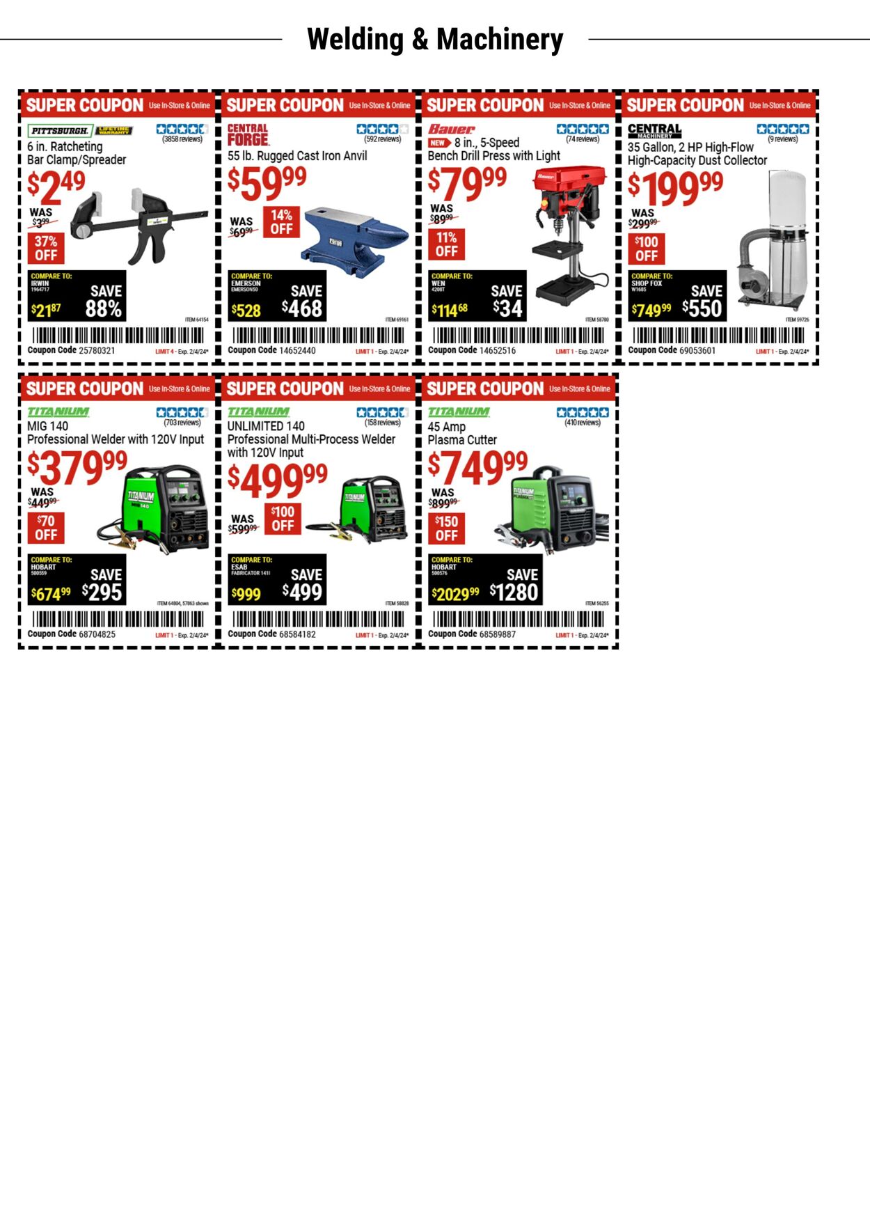 Weekly ad Harbor Freight 01/22/2024 - 02/04/2024