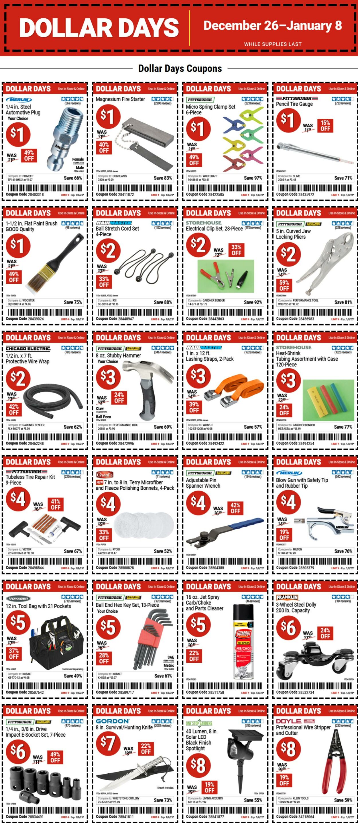 Weekly ad Harbor Freight 12/30/2024 - 01/12/2025