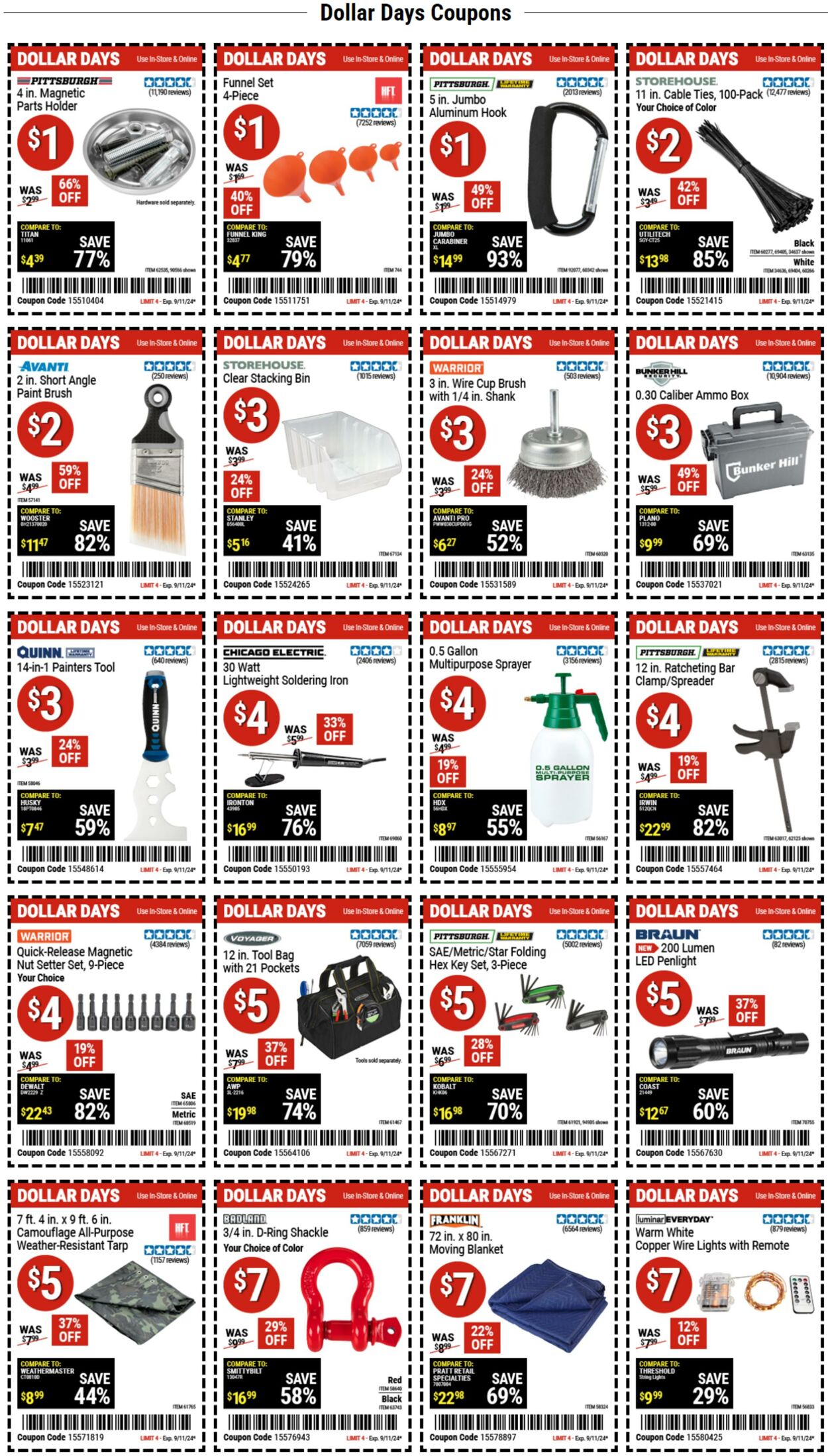 Weekly ad Harbor Freight 09/11/2024 - 09/18/2024