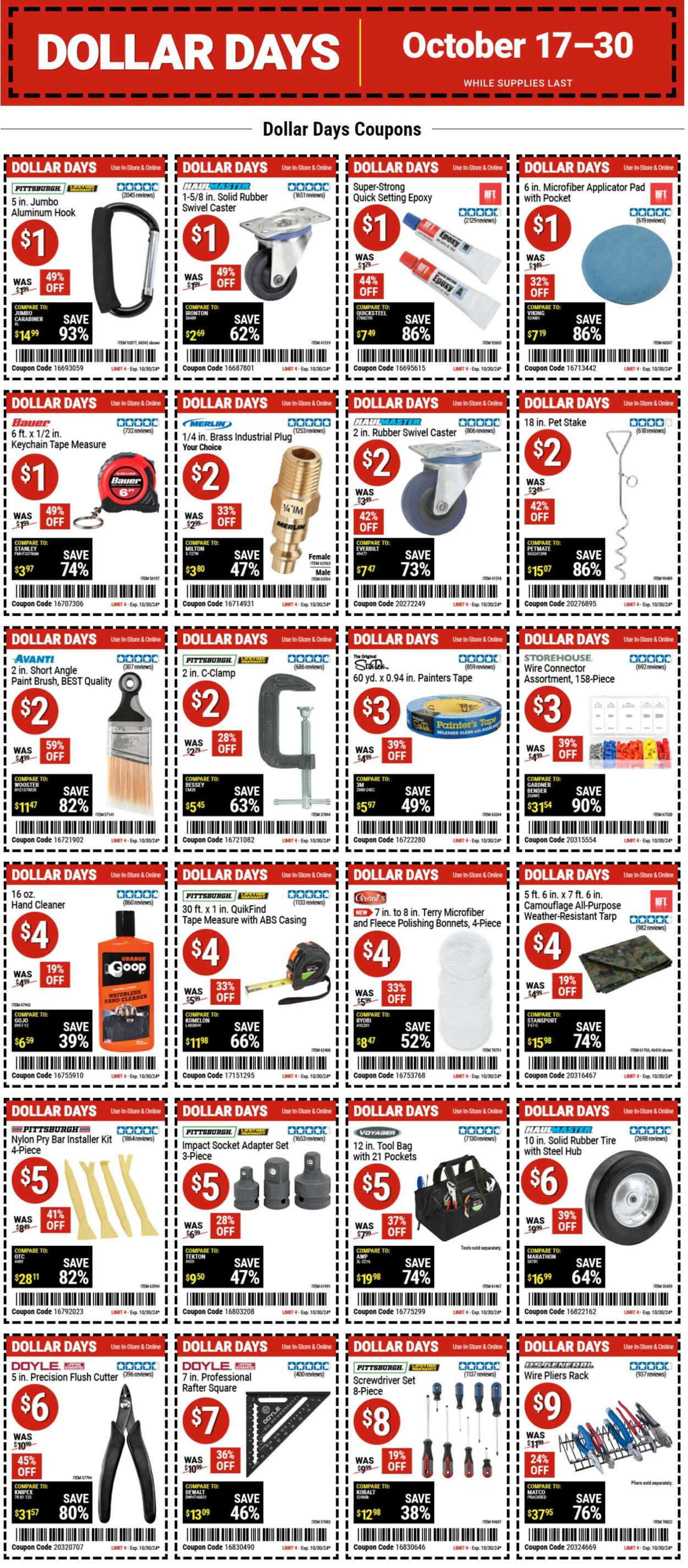 Weekly ad Harbor Freight 10/17/2024 - 10/30/2024