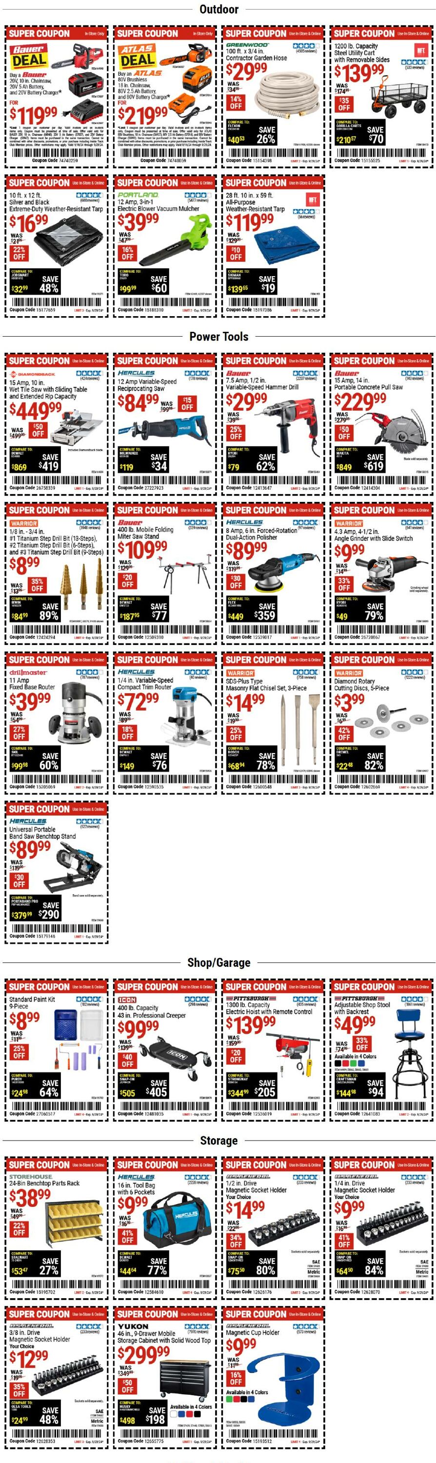 Weekly ad Harbor Freight 09/26/2024 - 10/02/2024