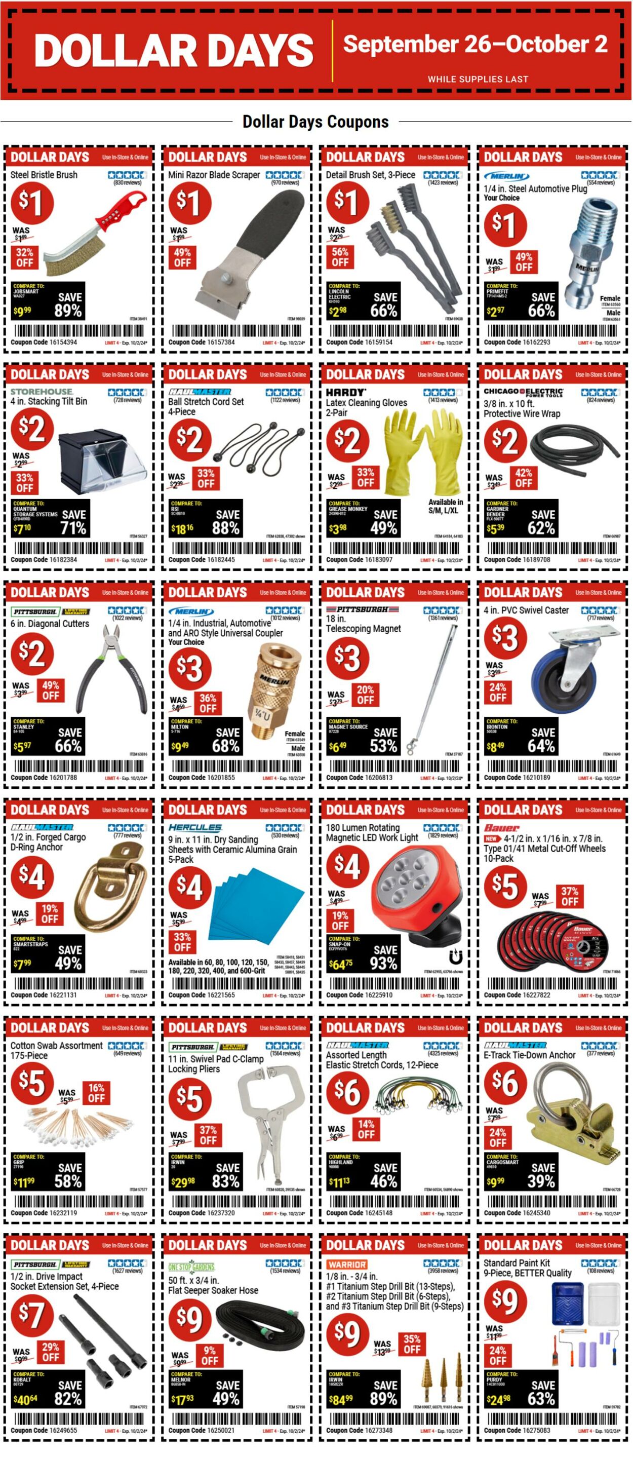 Weekly ad Harbor Freight 09/26/2024 - 10/02/2024