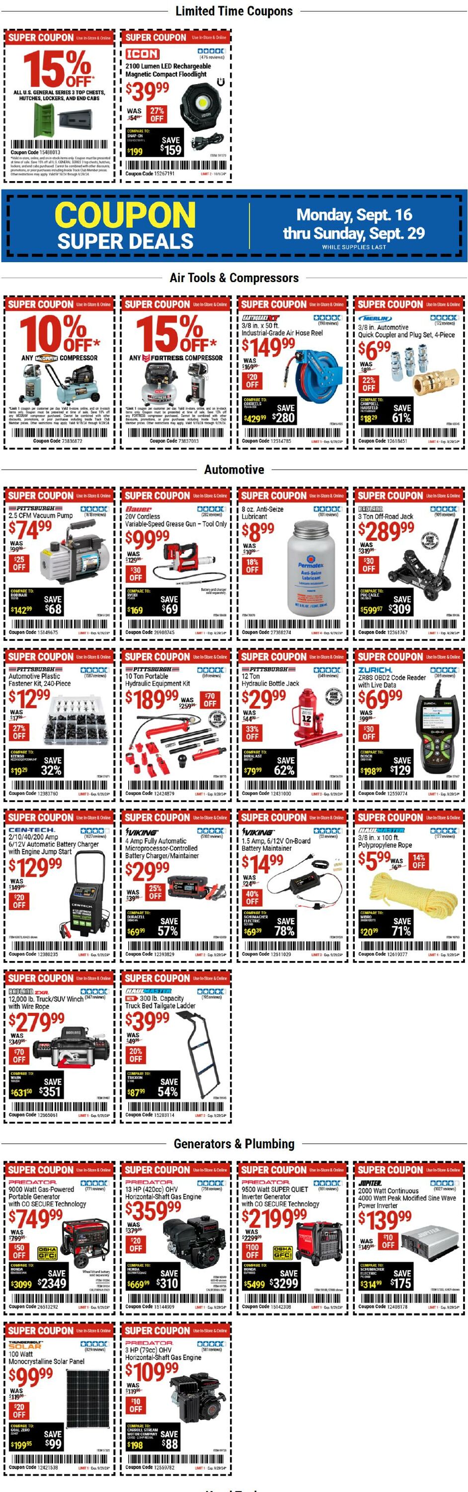 Weekly ad Harbor Freight 09/26/2024 - 10/02/2024