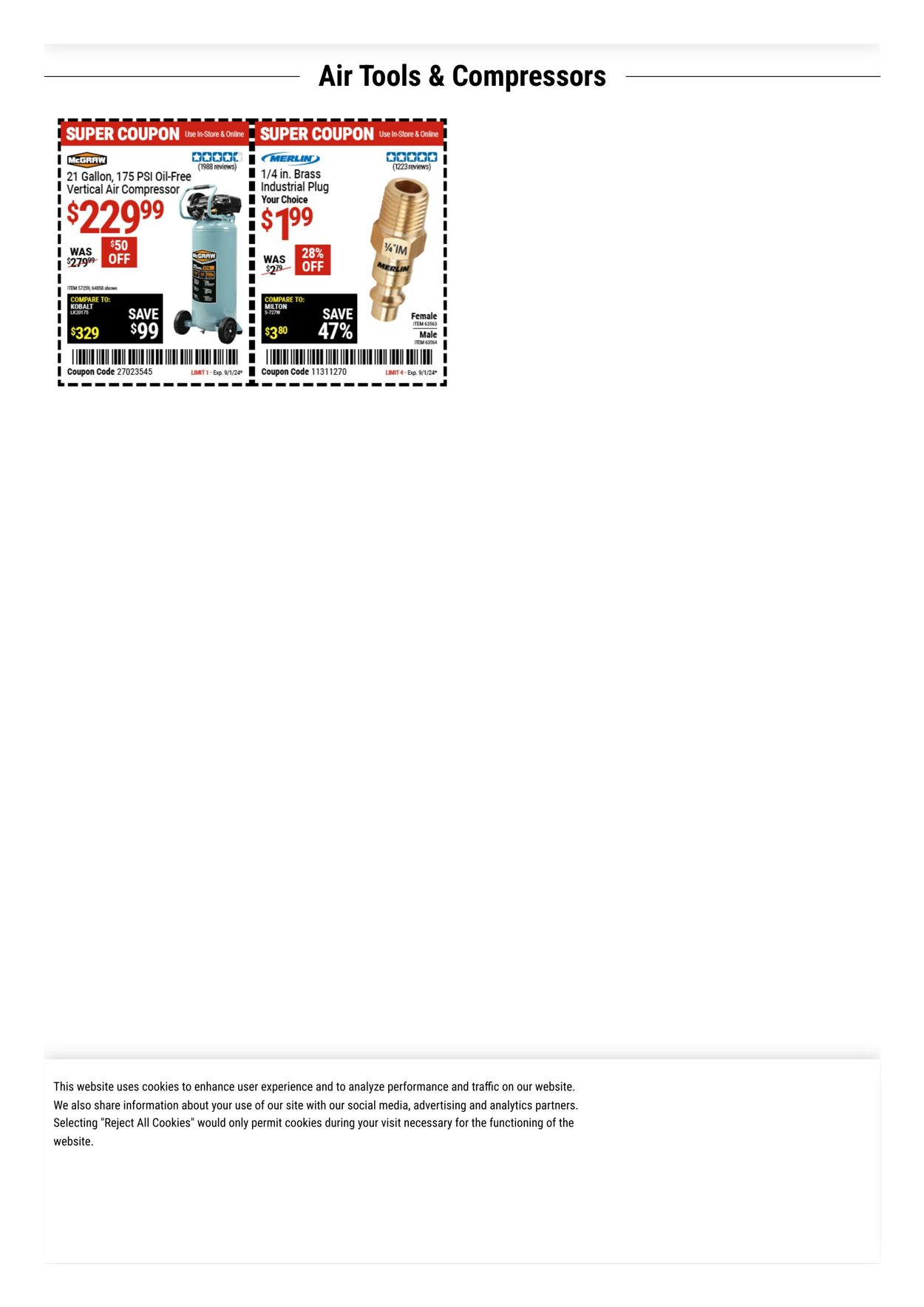 Weekly ad Harbor Freight 08/28/2024 - 09/10/2024