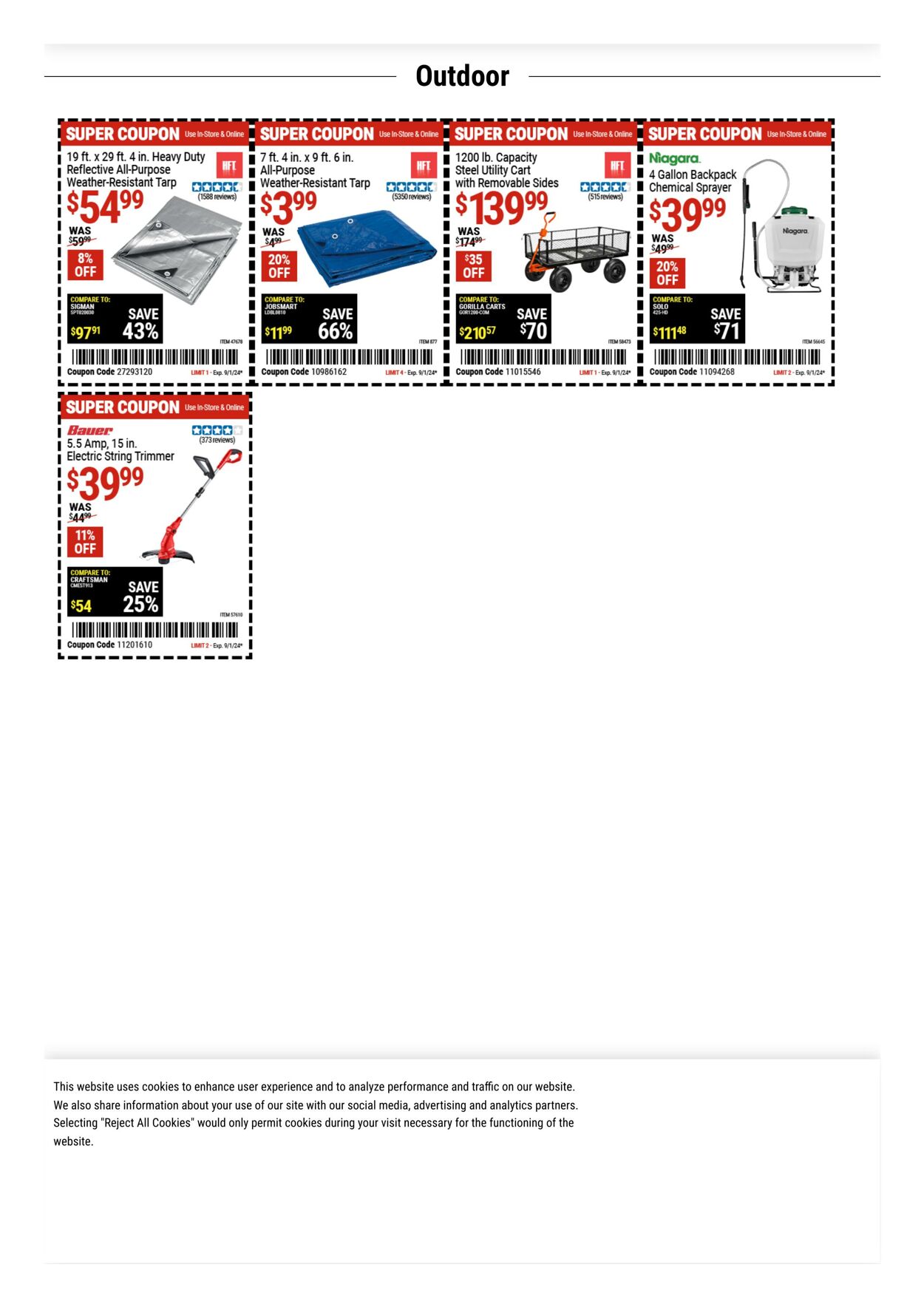 Weekly ad Harbor Freight 08/28/2024 - 09/10/2024