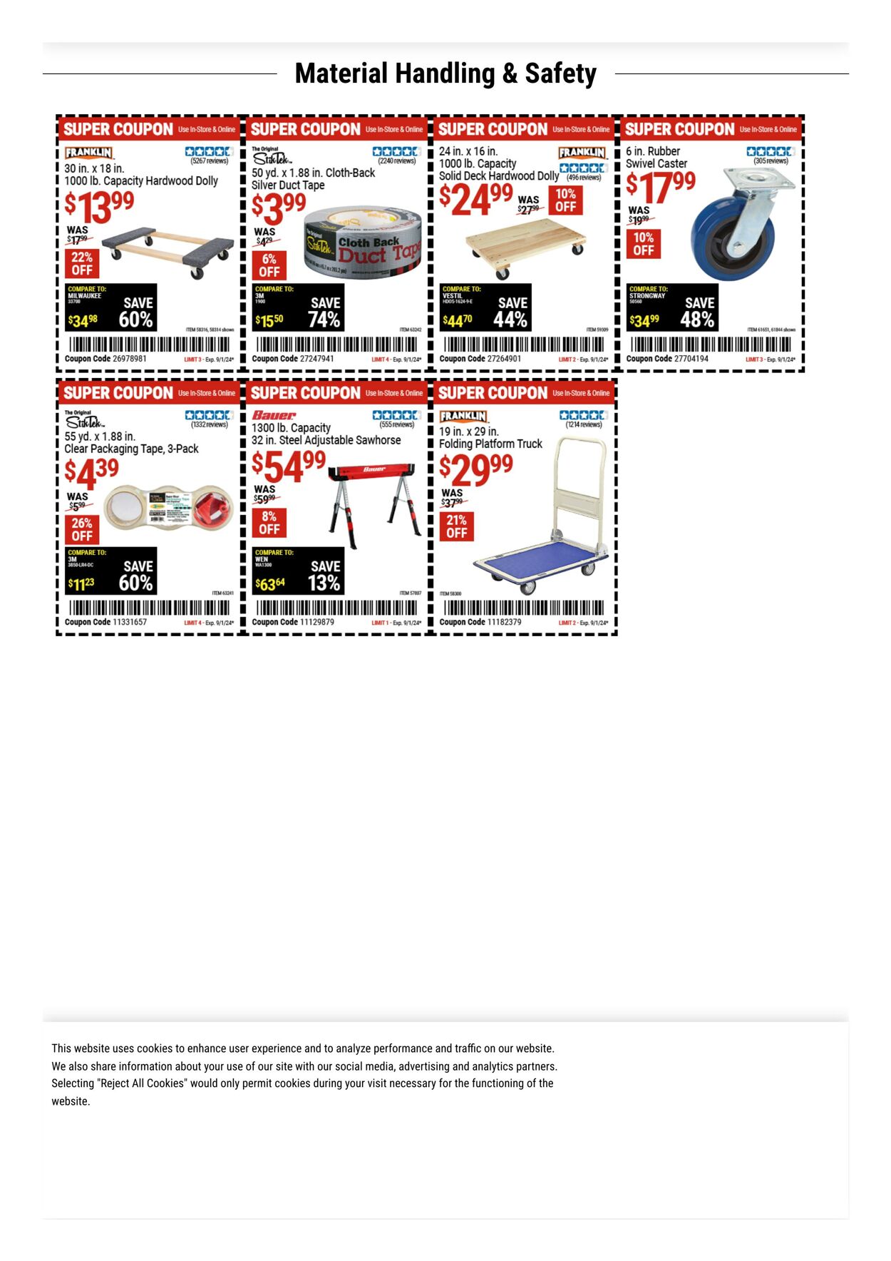 Weekly ad Harbor Freight 08/28/2024 - 09/10/2024