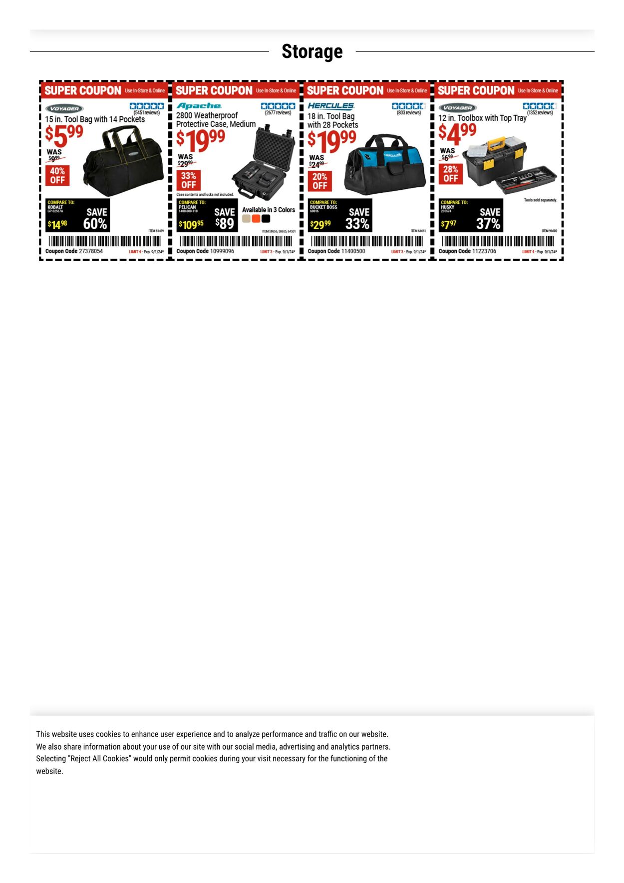 Weekly ad Harbor Freight 08/28/2024 - 09/10/2024