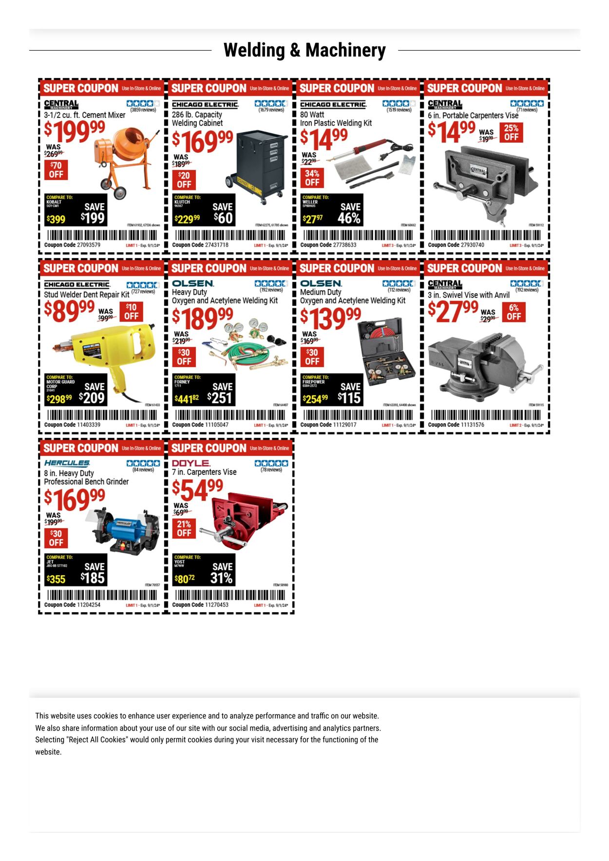 Weekly ad Harbor Freight 08/28/2024 - 09/10/2024